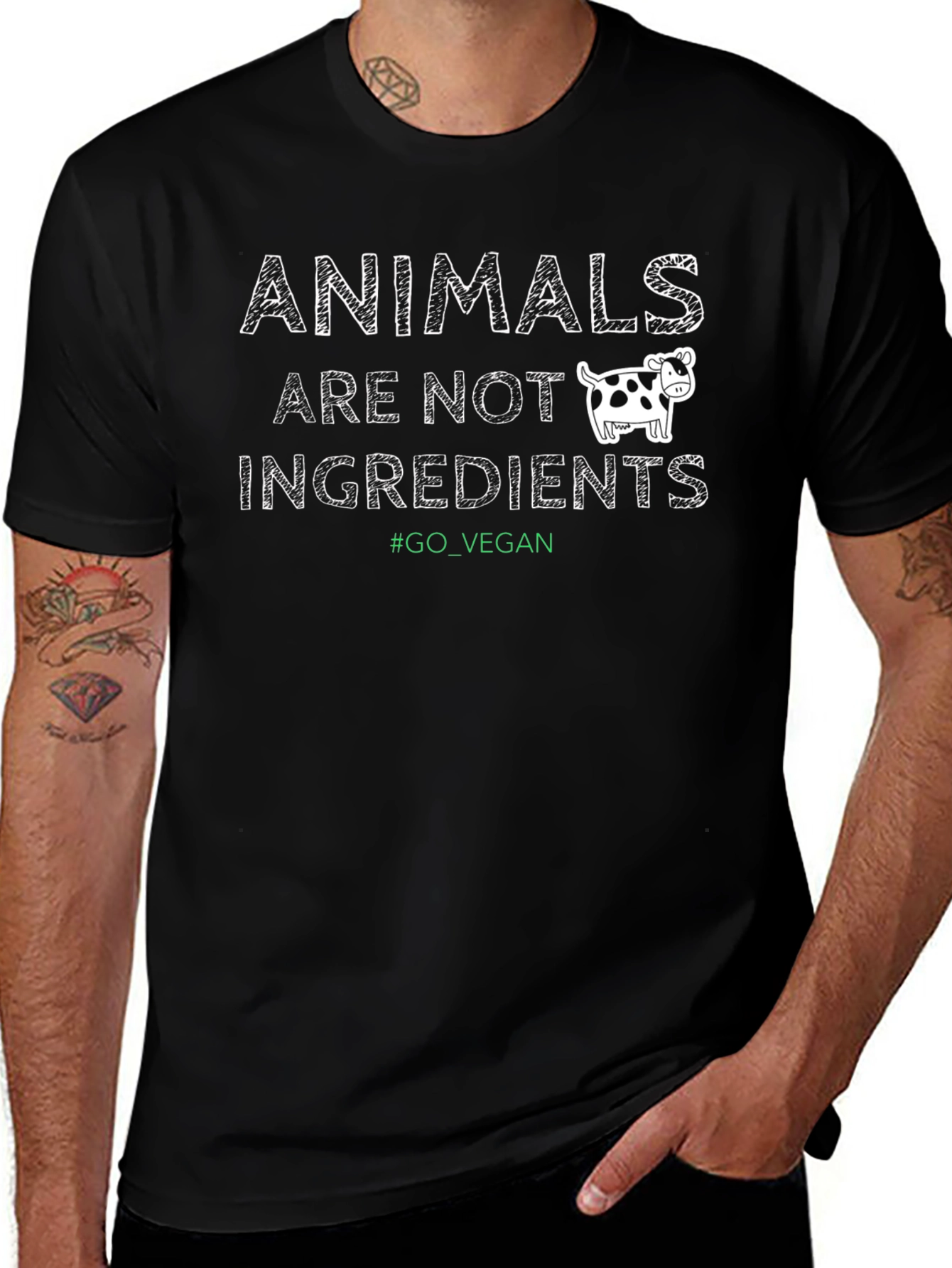 Vegan T-Shirt: Animals Are Not Ingredients!