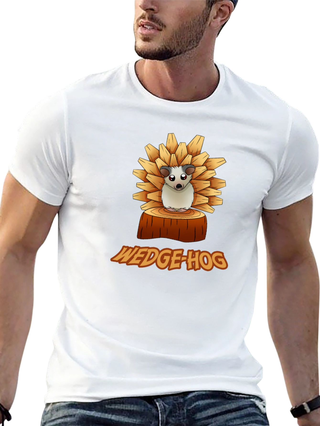 Wedge-Hog T-Shirt - Funny Hedgehog Graphic Tee