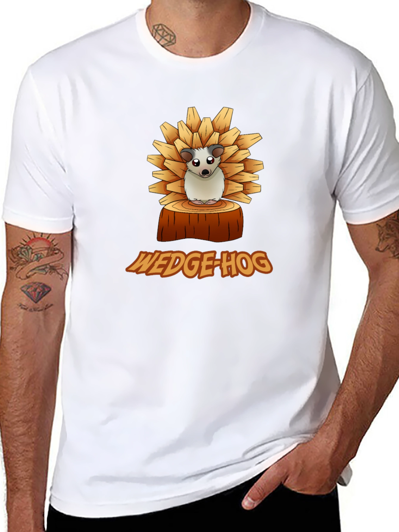Wedge-Hog T-Shirt - Funny Hedgehog Graphic Tee