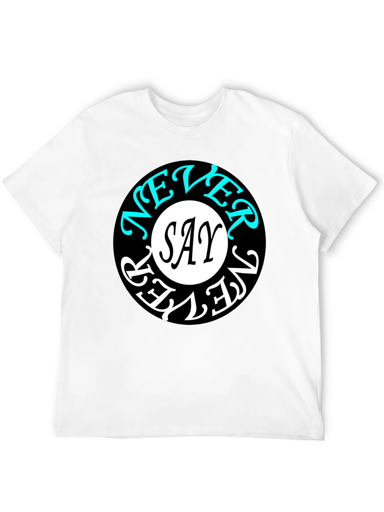 Never Say Never Graphic Tee - Stylish Black T-Shirt