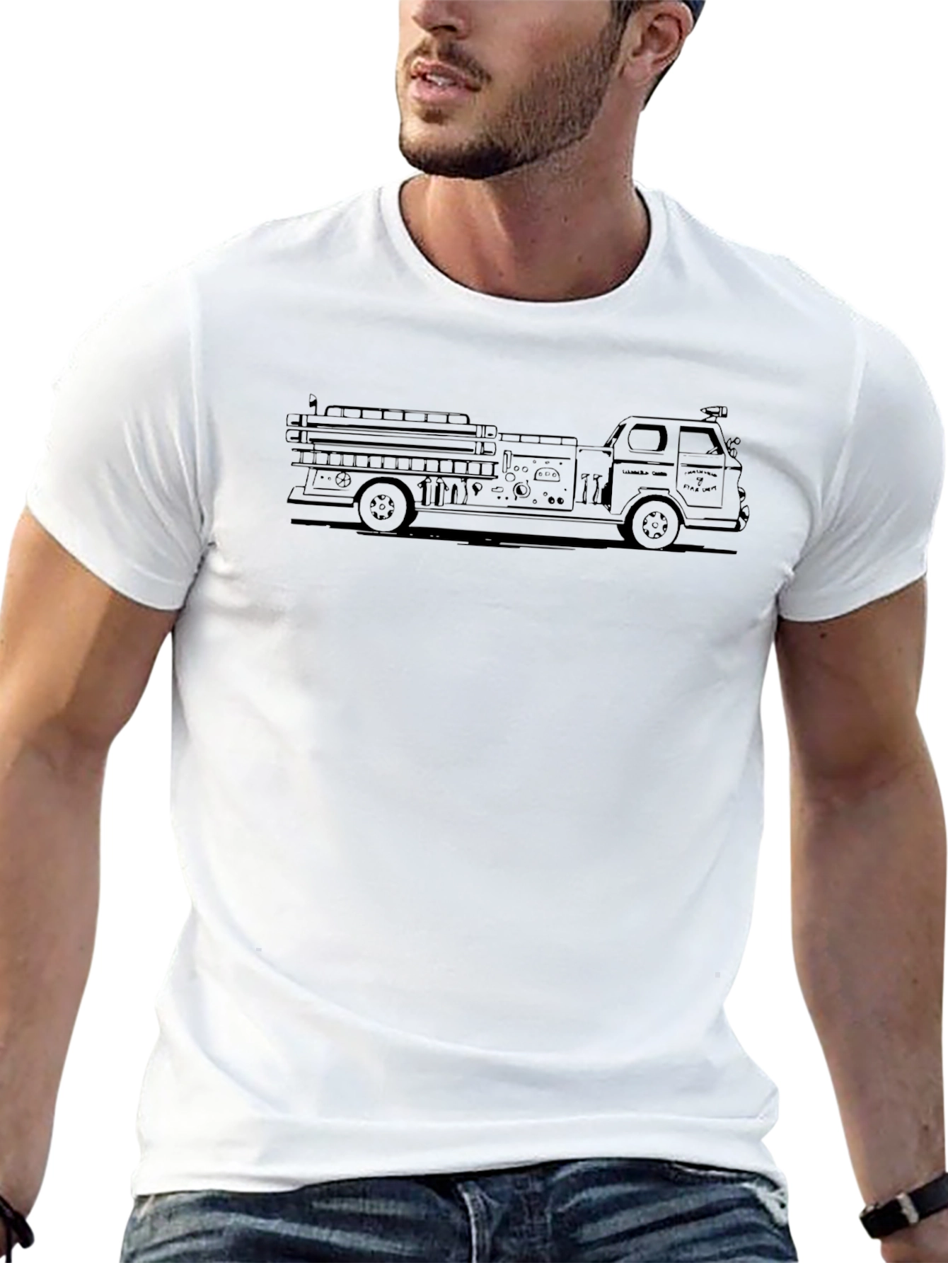 Firetruck Graphic Tee - Classic Engine Design