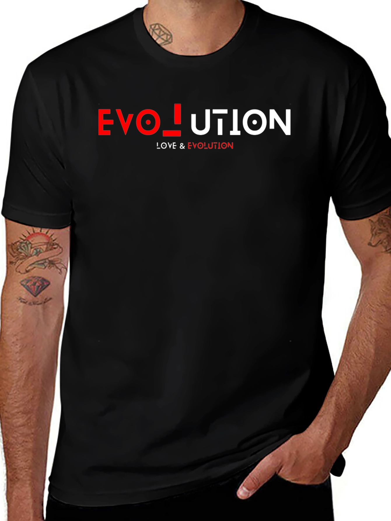 Evolution Graphic Print Mens Black T-Shirt