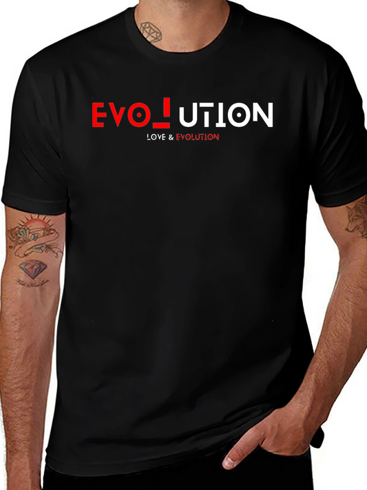 Evolution Graphic Print Mens Black T-Shirt