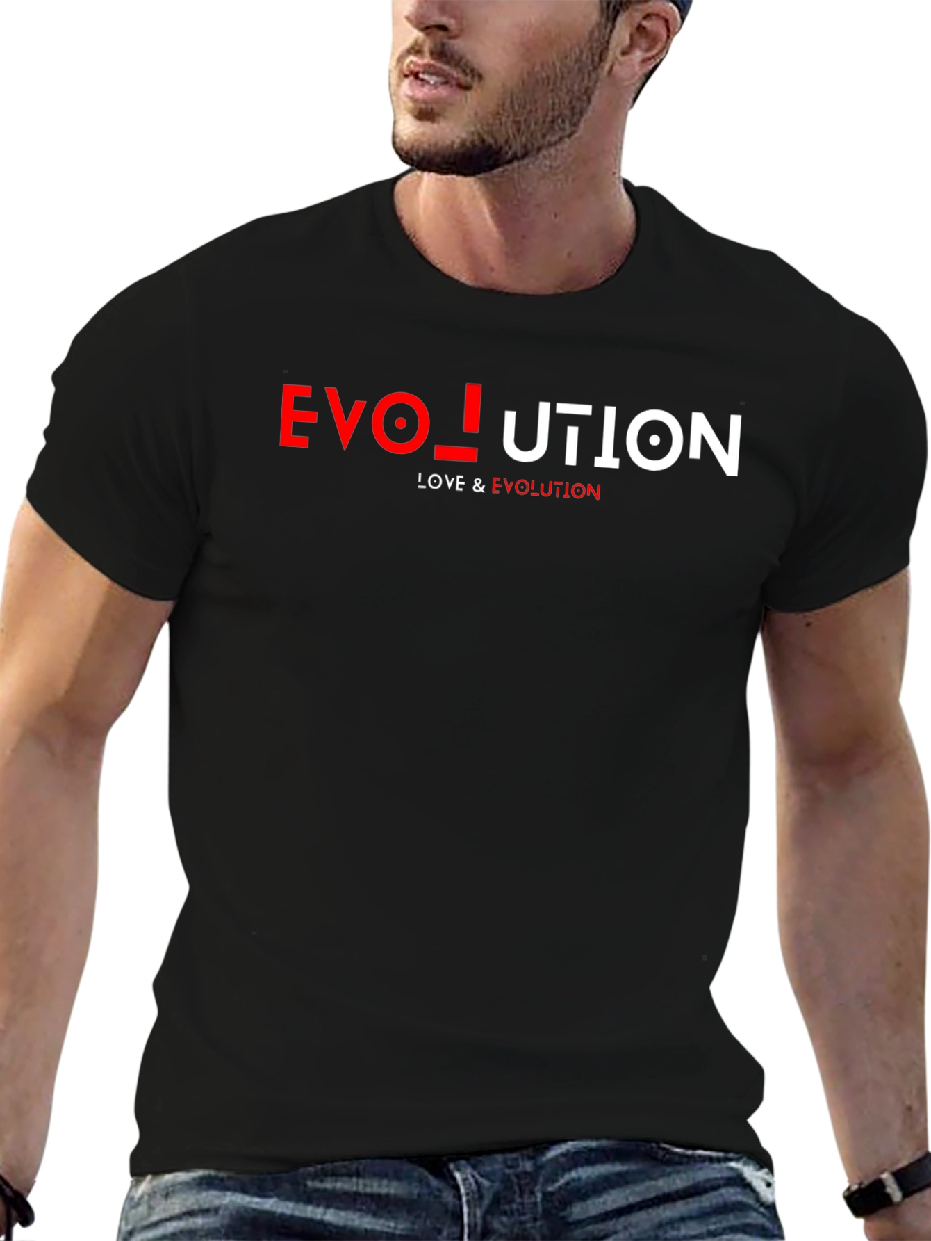 Evolution Graphic Print Mens Black T-Shirt