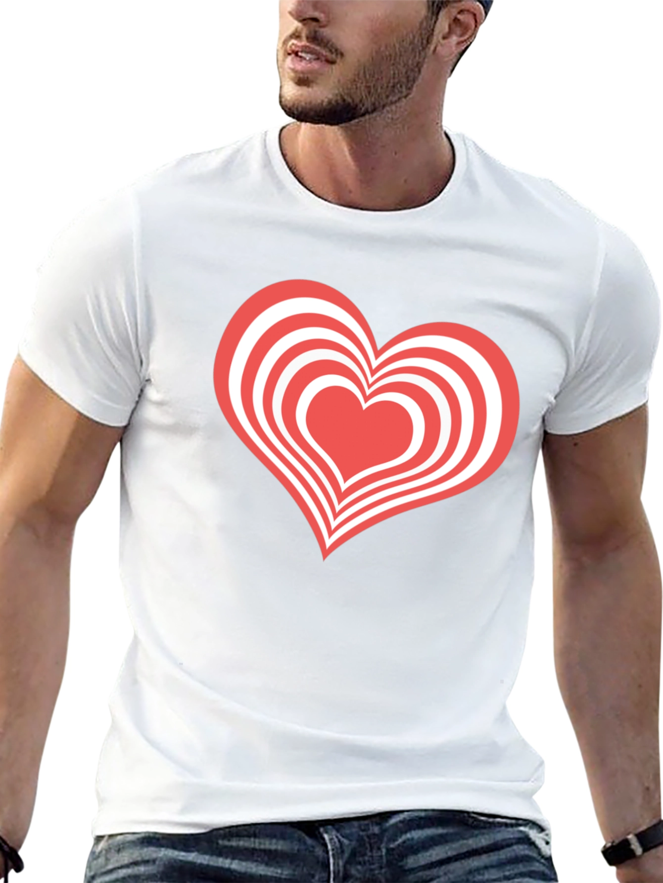Heart Graphic Tee - Black Casual T-Shirt