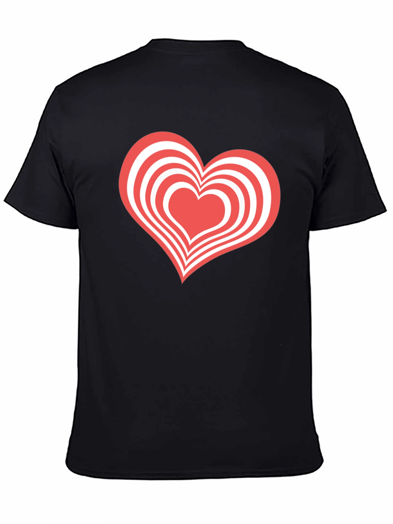 Heart Graphic Tee - Black Casual T-Shirt