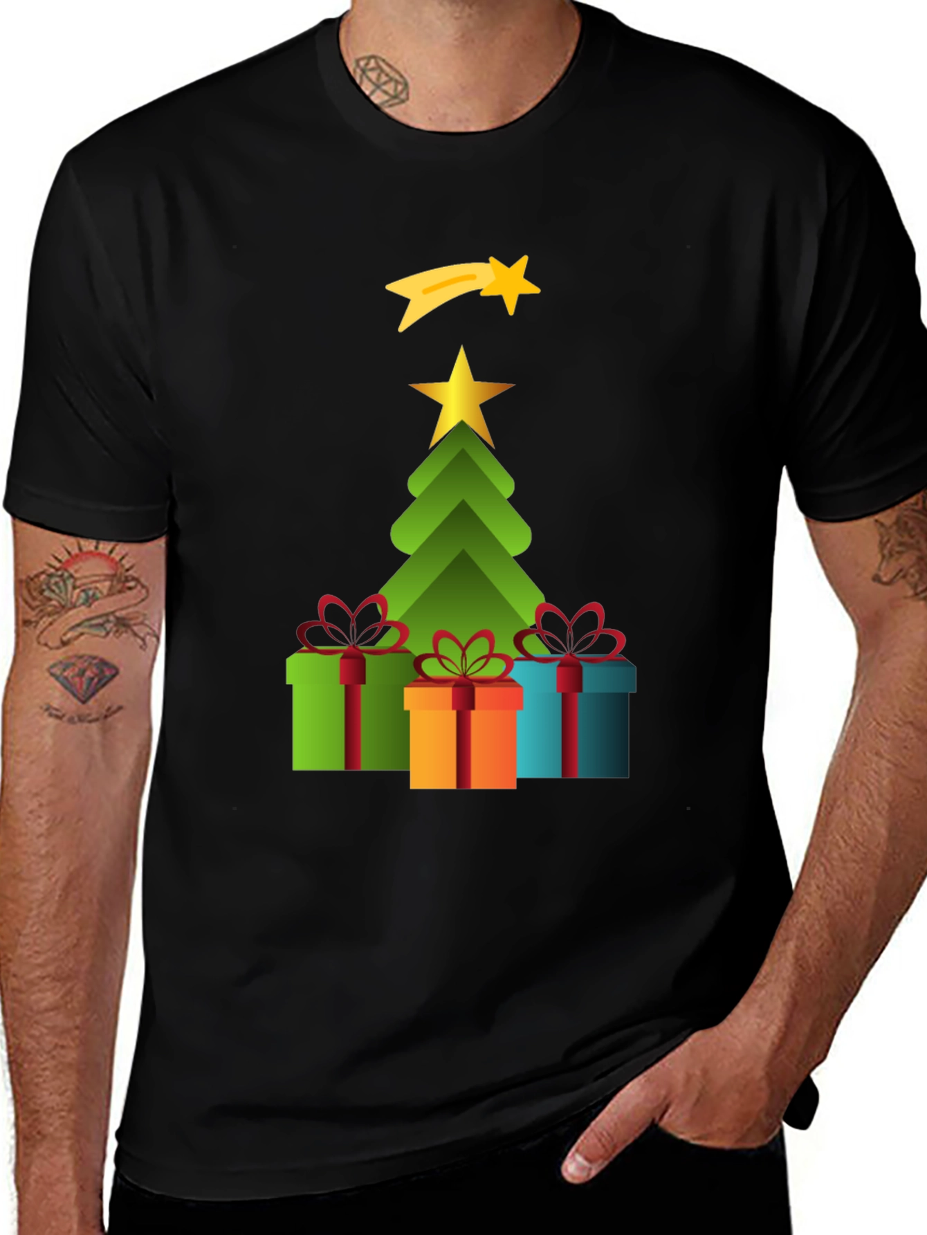 Festive Christmas Tree Gift T-Shirt