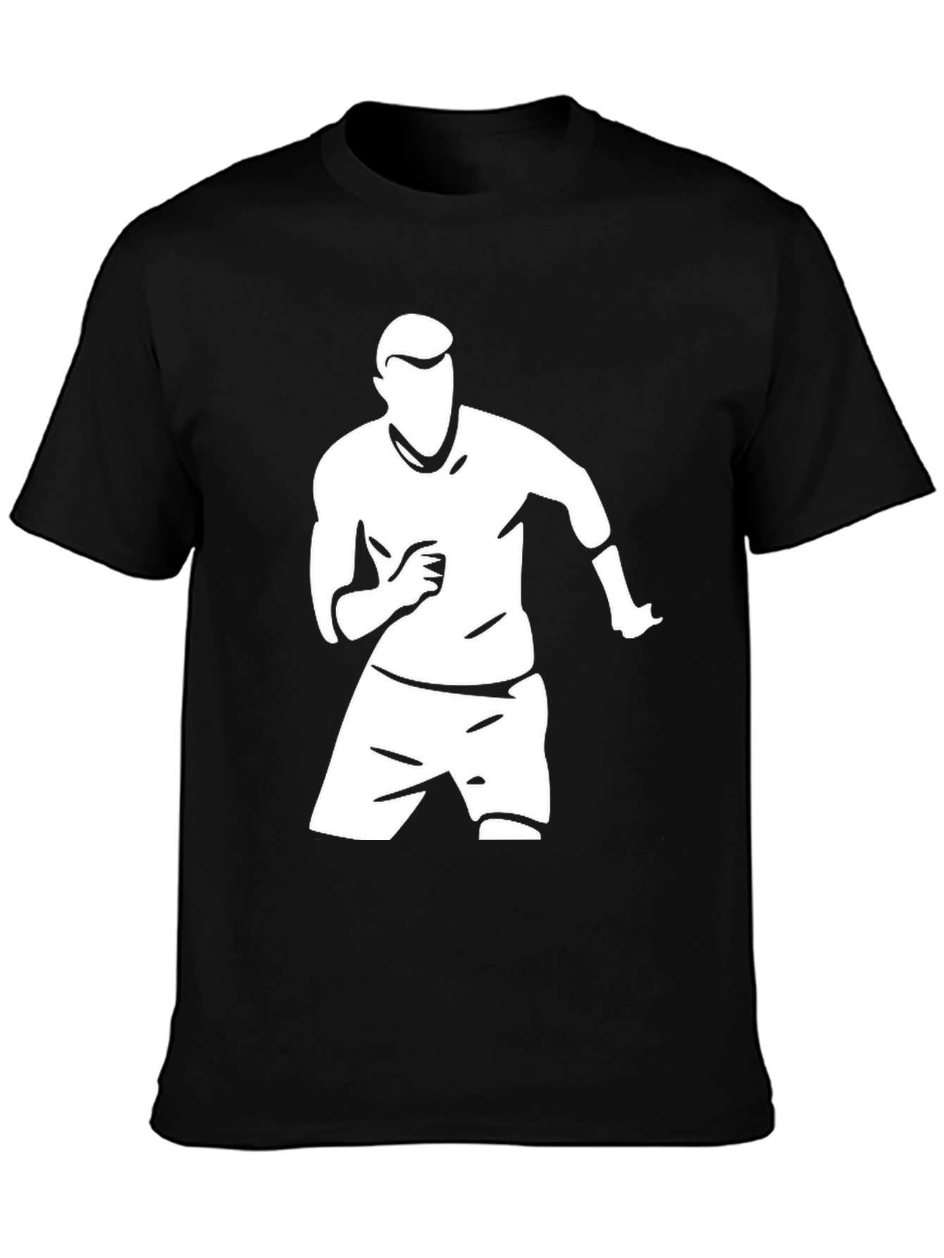 Cool Silhouette Graphic Tee - Black Cotton Blend