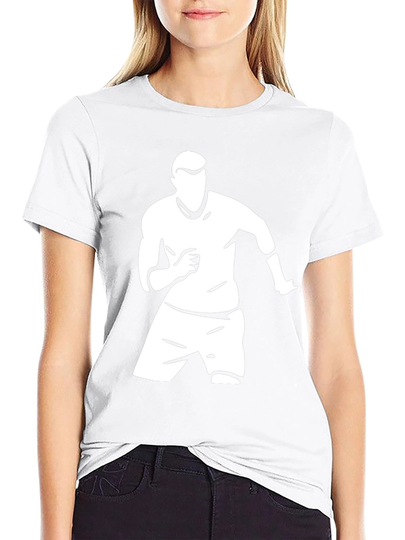 Cool Silhouette Graphic Tee - Black Cotton Blend