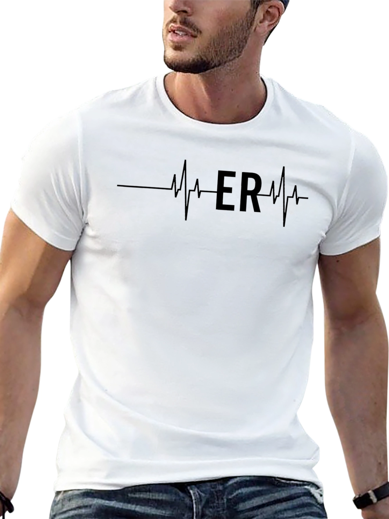 ER Heartbeat Graphic T-Shirt - Emergency Room Tee