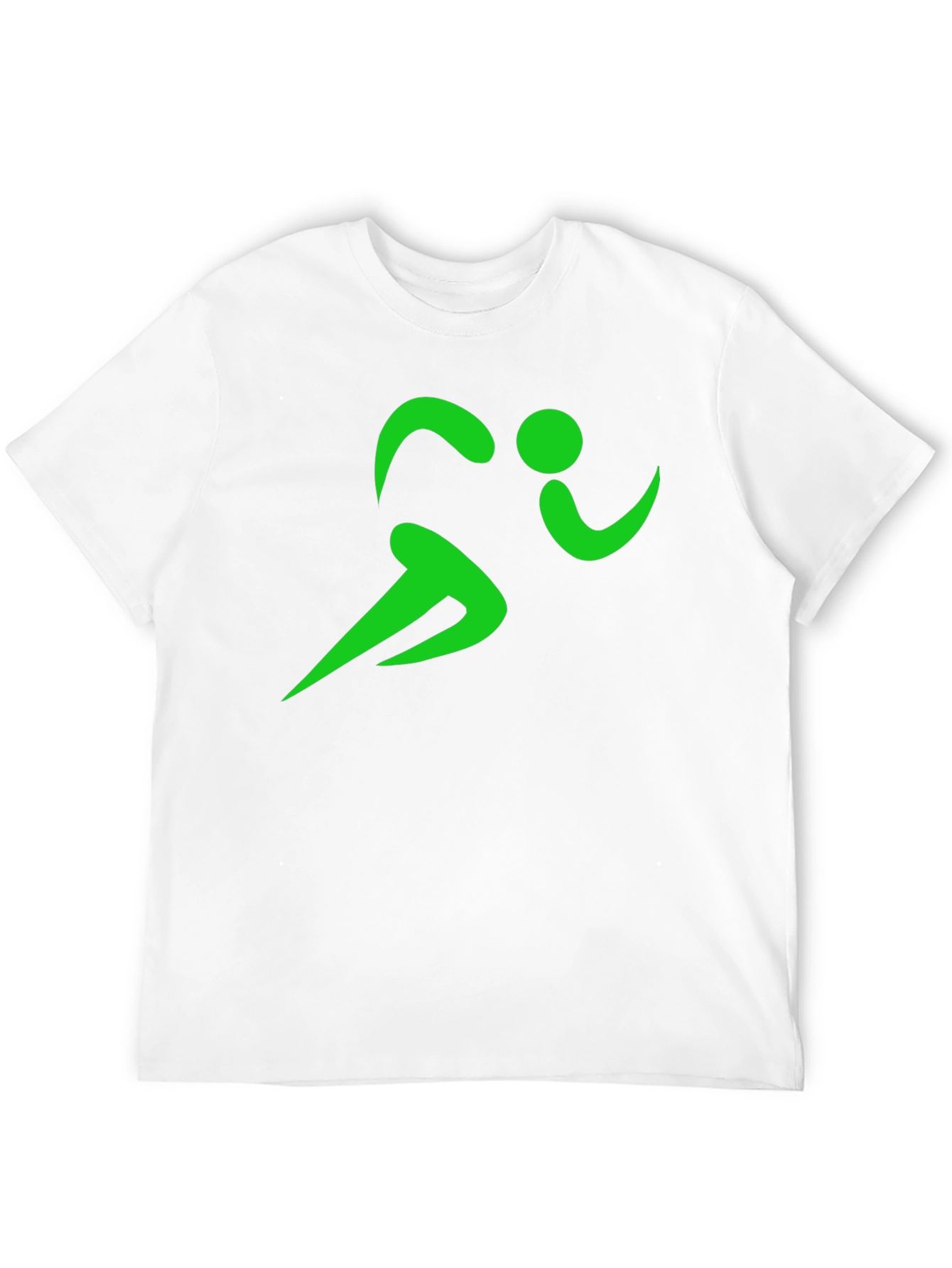 Green Runner Graphic Black T-Shirt