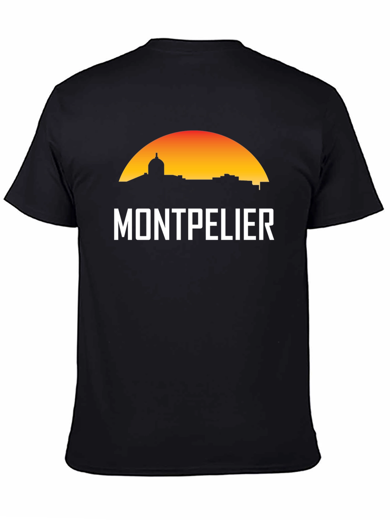 Montpellier Cityscape Black T-Shirt
