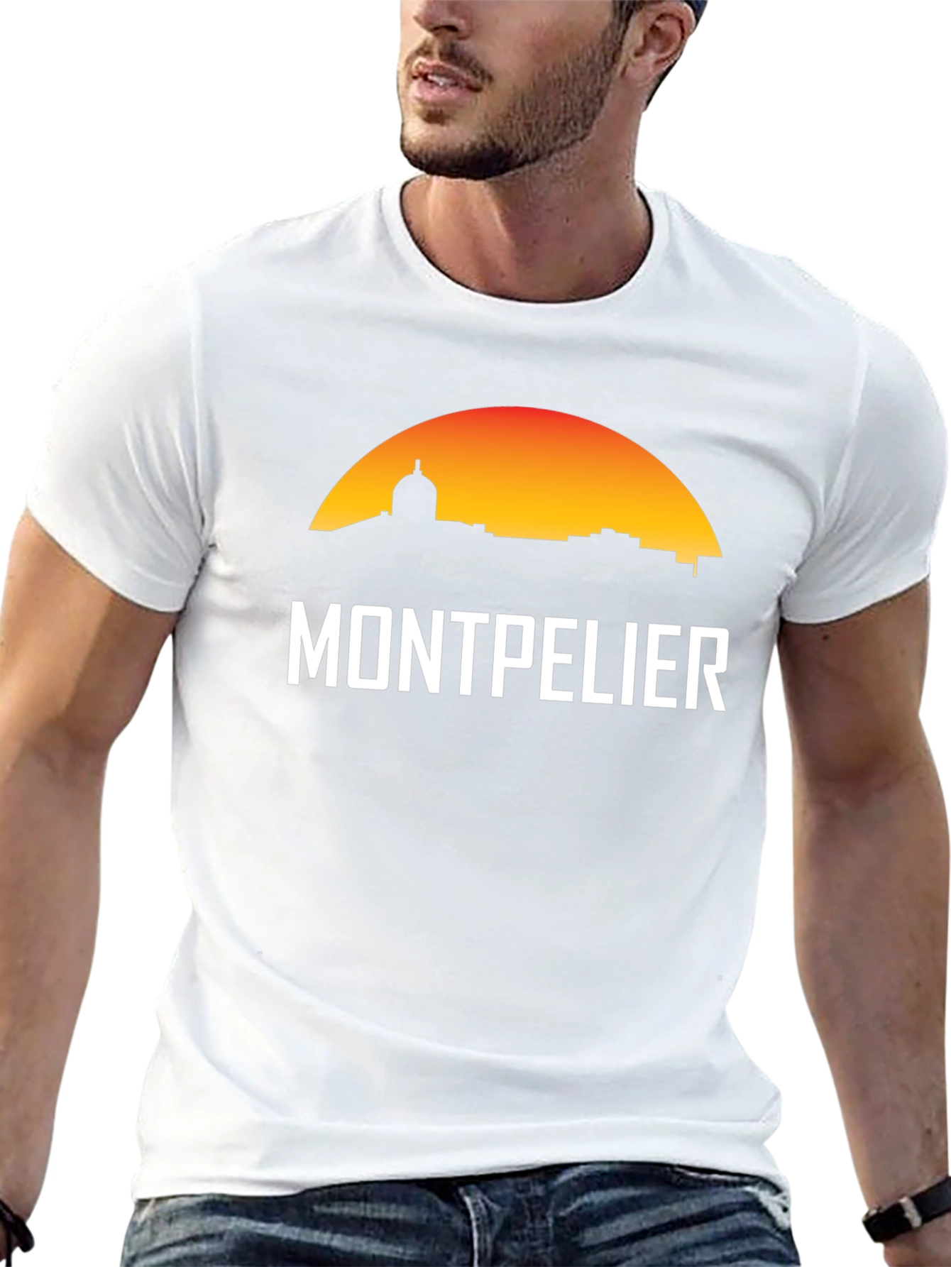 Montpellier Cityscape Black T-Shirt