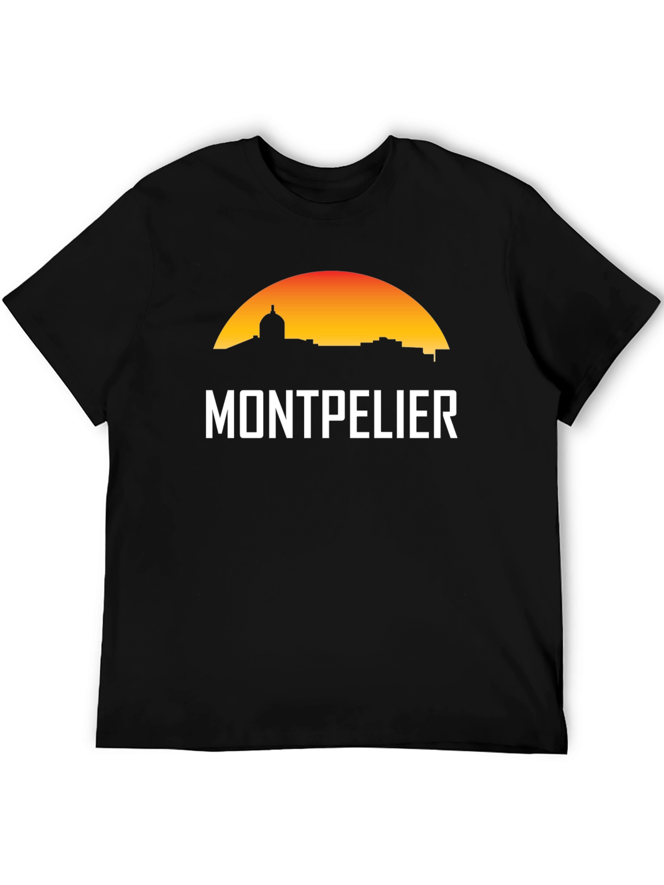 Montpellier Cityscape Black T-Shirt