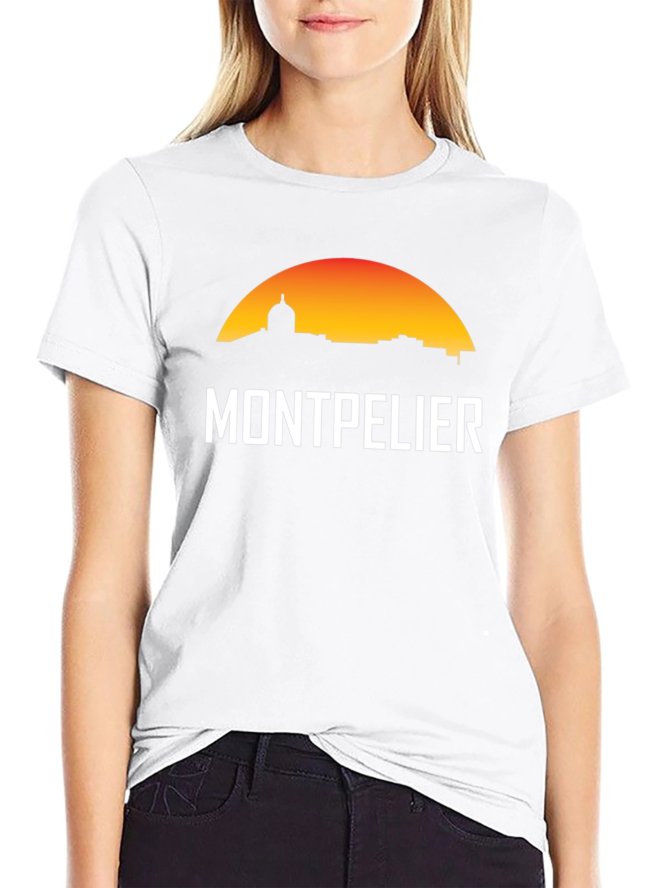 Montpellier Cityscape Black T-Shirt