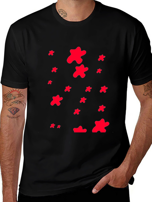 Abstract Print Crew Neck T-Shirt