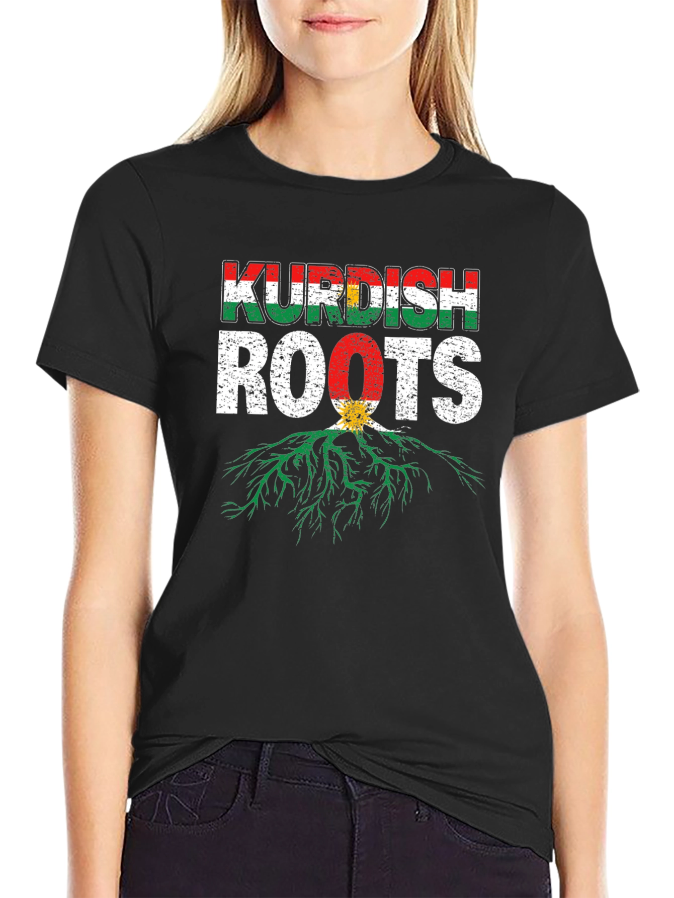 Kurdish Roots Graphic T-Shirt - Black