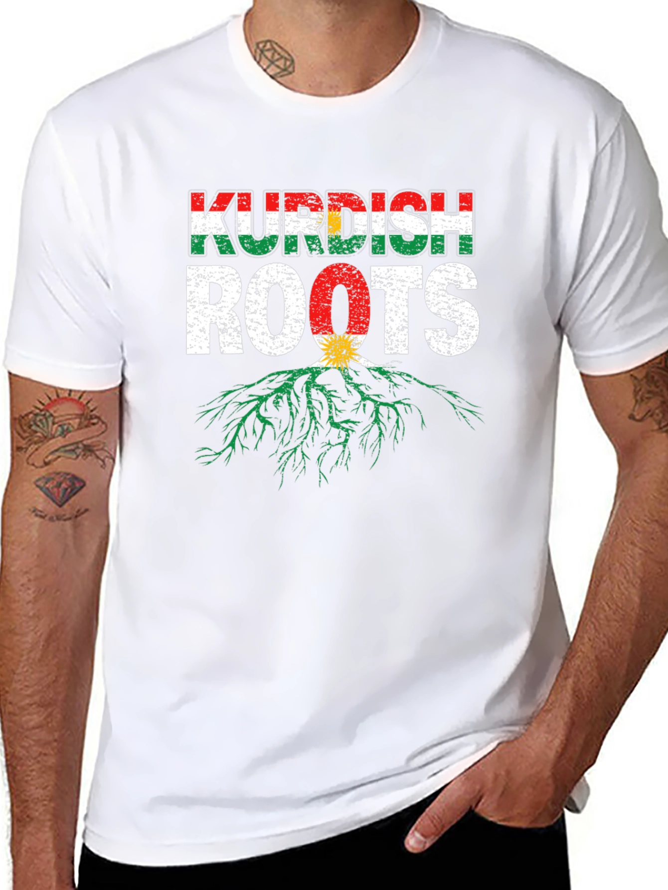 Kurdish Roots Graphic T-Shirt - Black