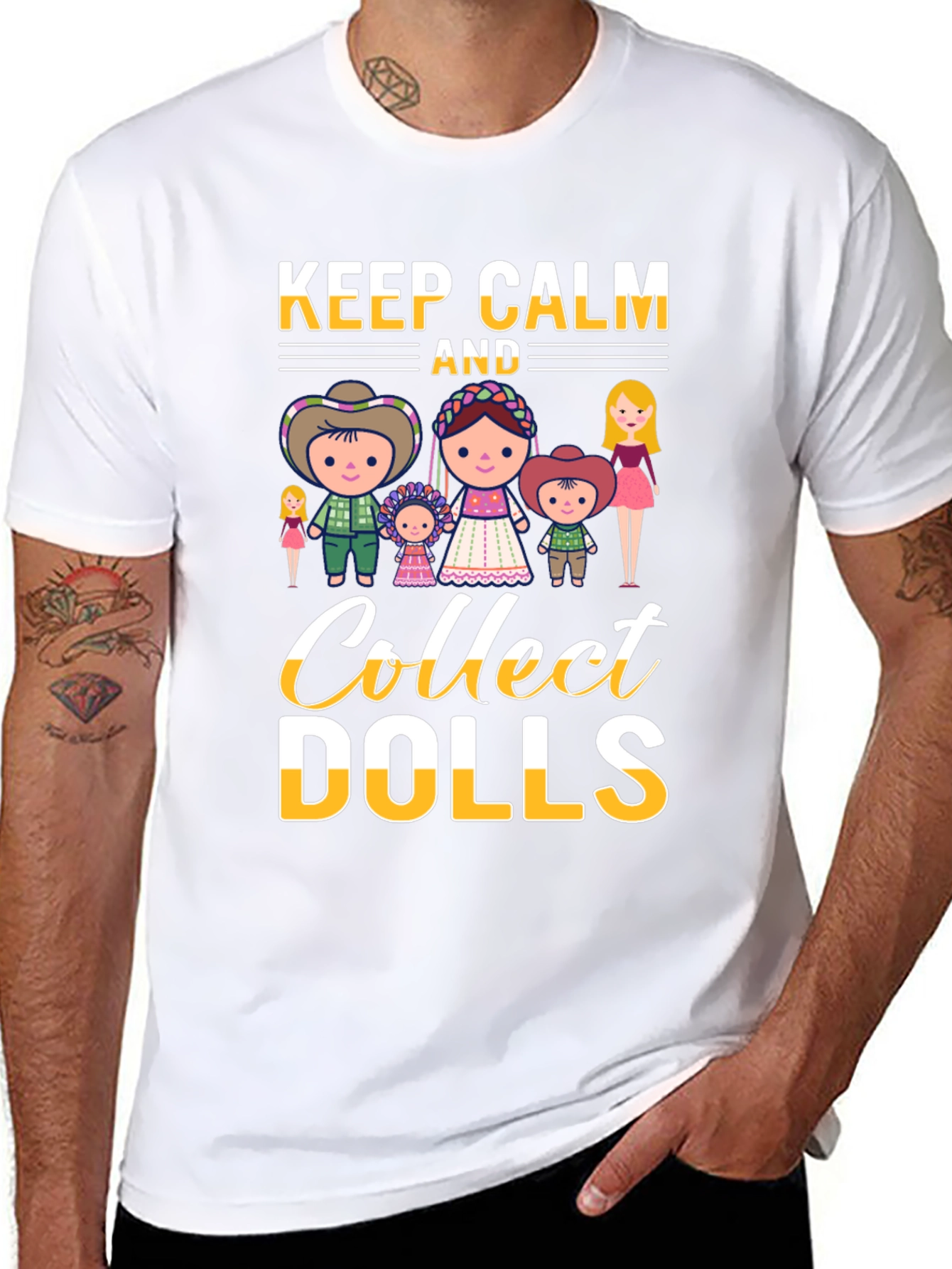 Keep Calm and Collect Dolls T-Shirt - Black