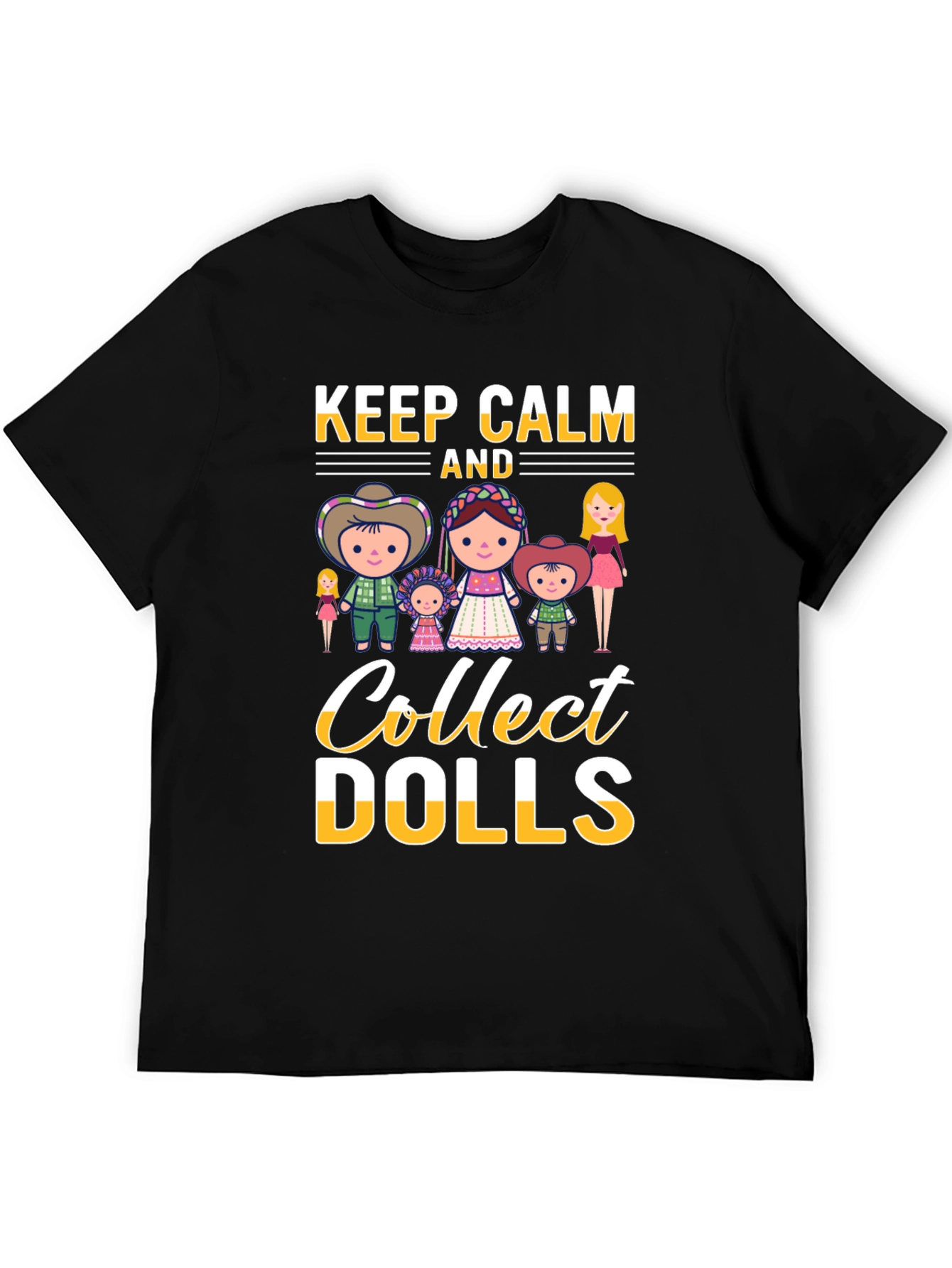 Keep Calm and Collect Dolls T-Shirt - Black