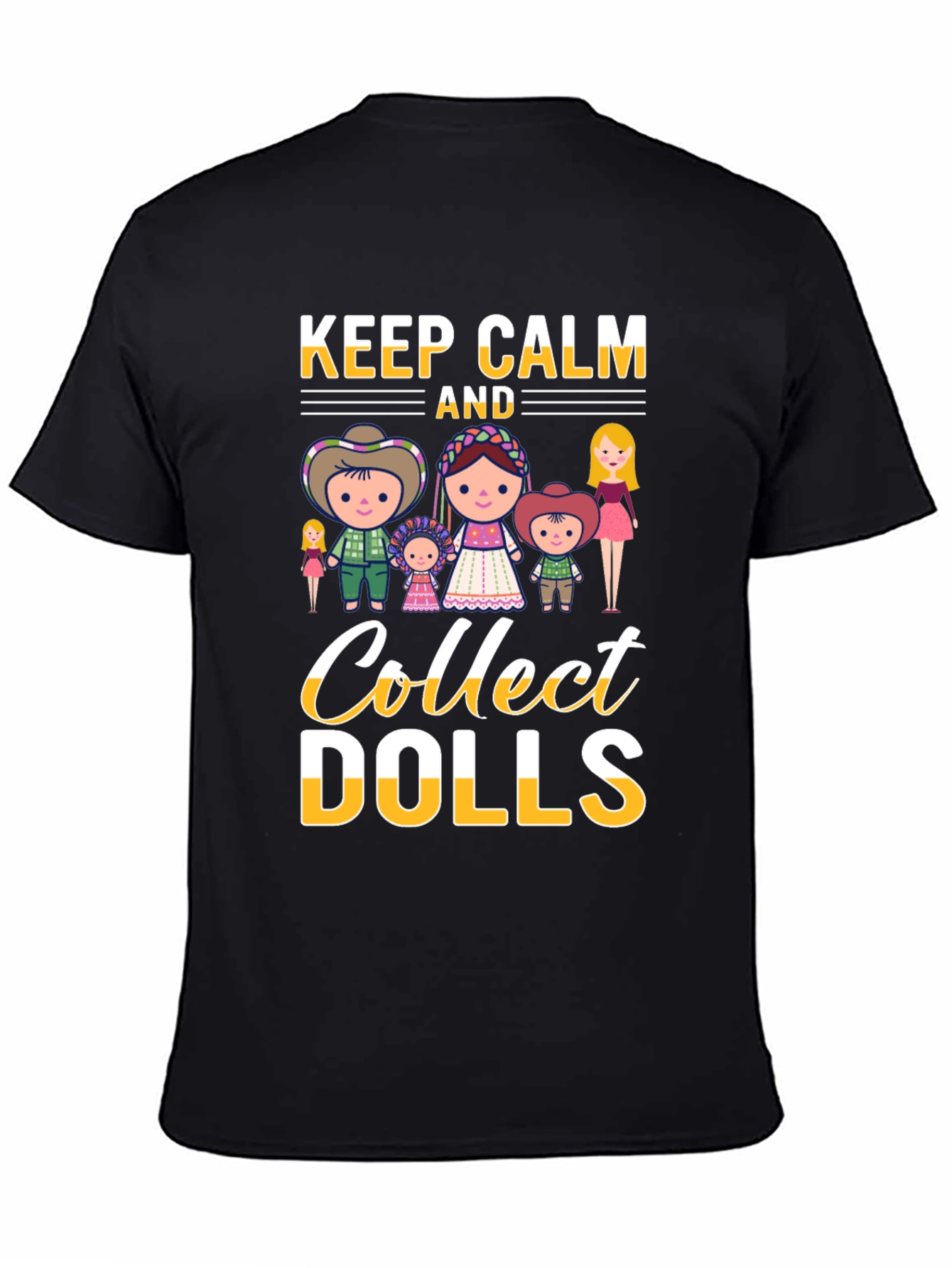 Keep Calm and Collect Dolls T-Shirt - Black