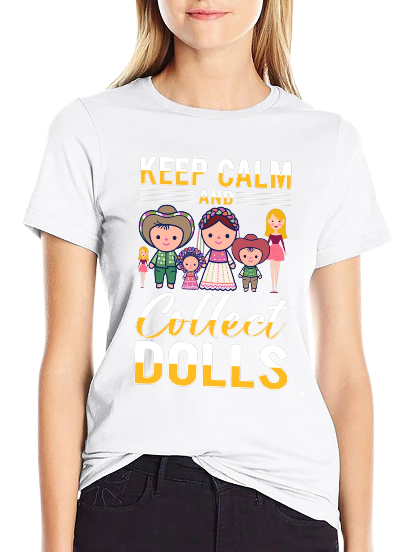 Keep Calm and Collect Dolls T-Shirt - Black