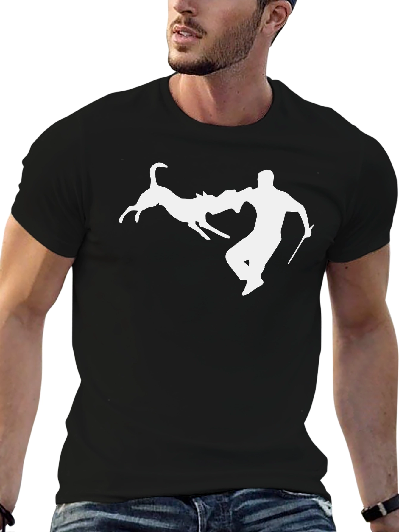 Dog Training T-Shirt - Black Cotton Tee