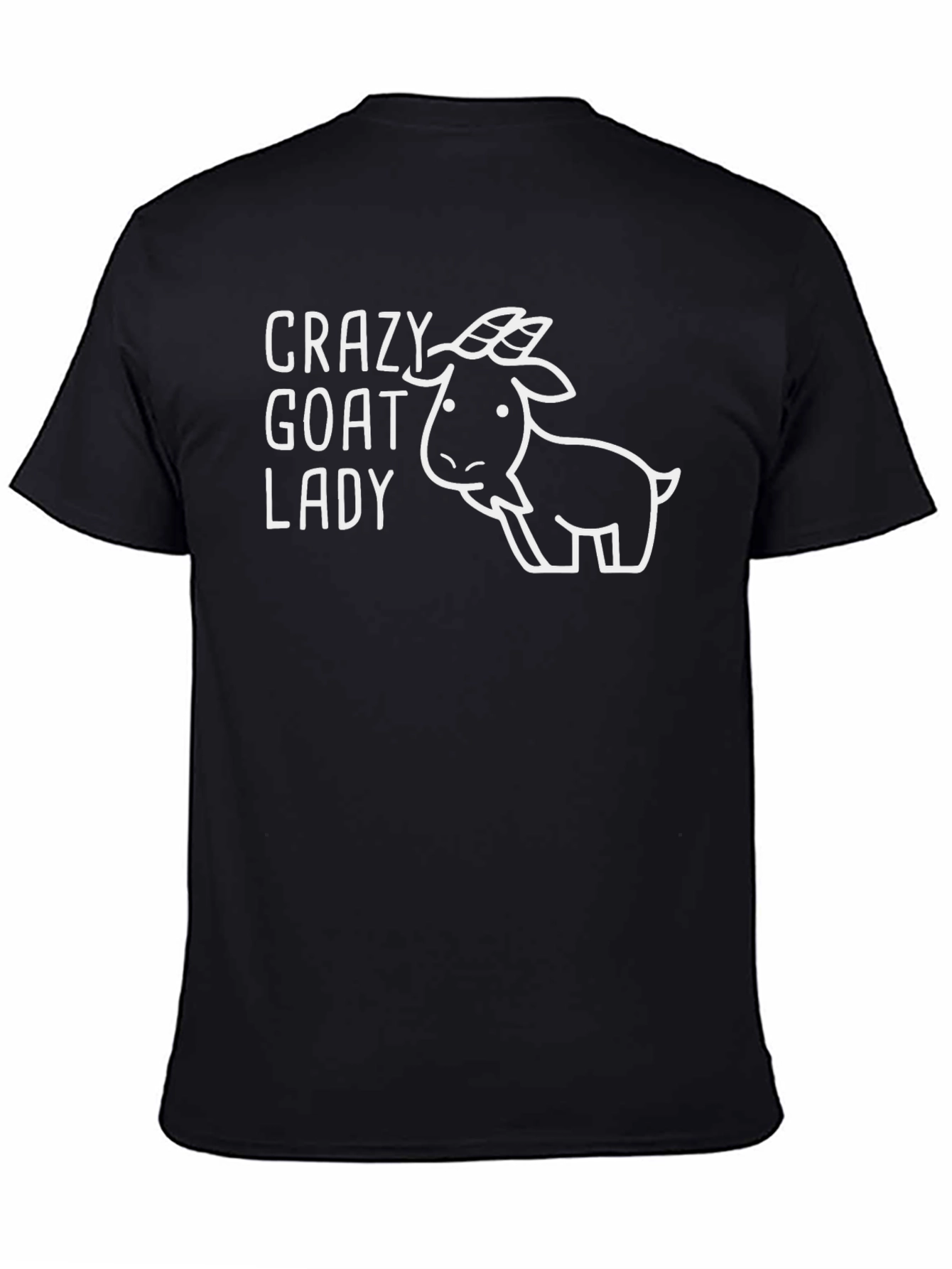 Crazy Goat Lady Graphic T-Shirt - Black