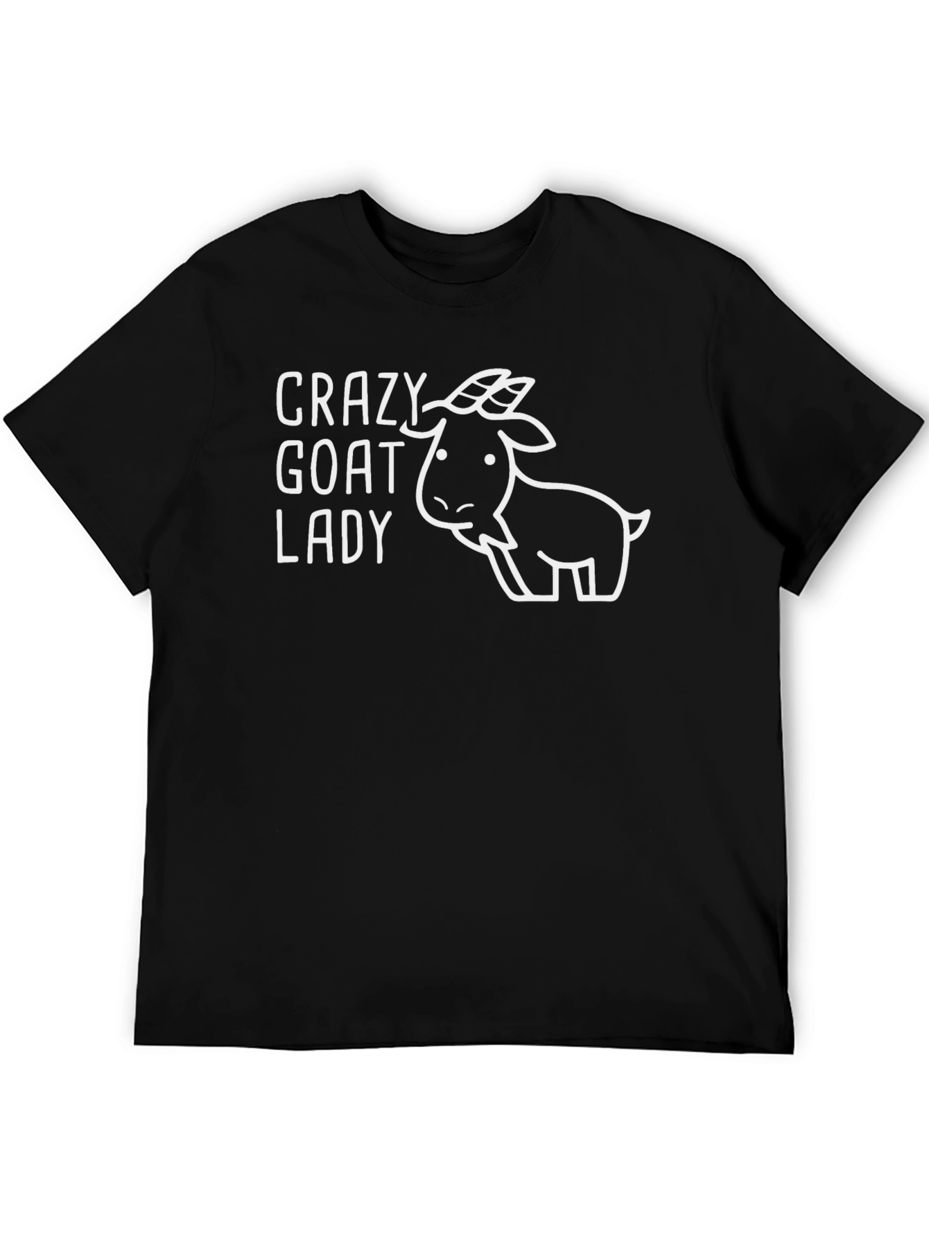 Crazy Goat Lady Graphic T-Shirt - Black