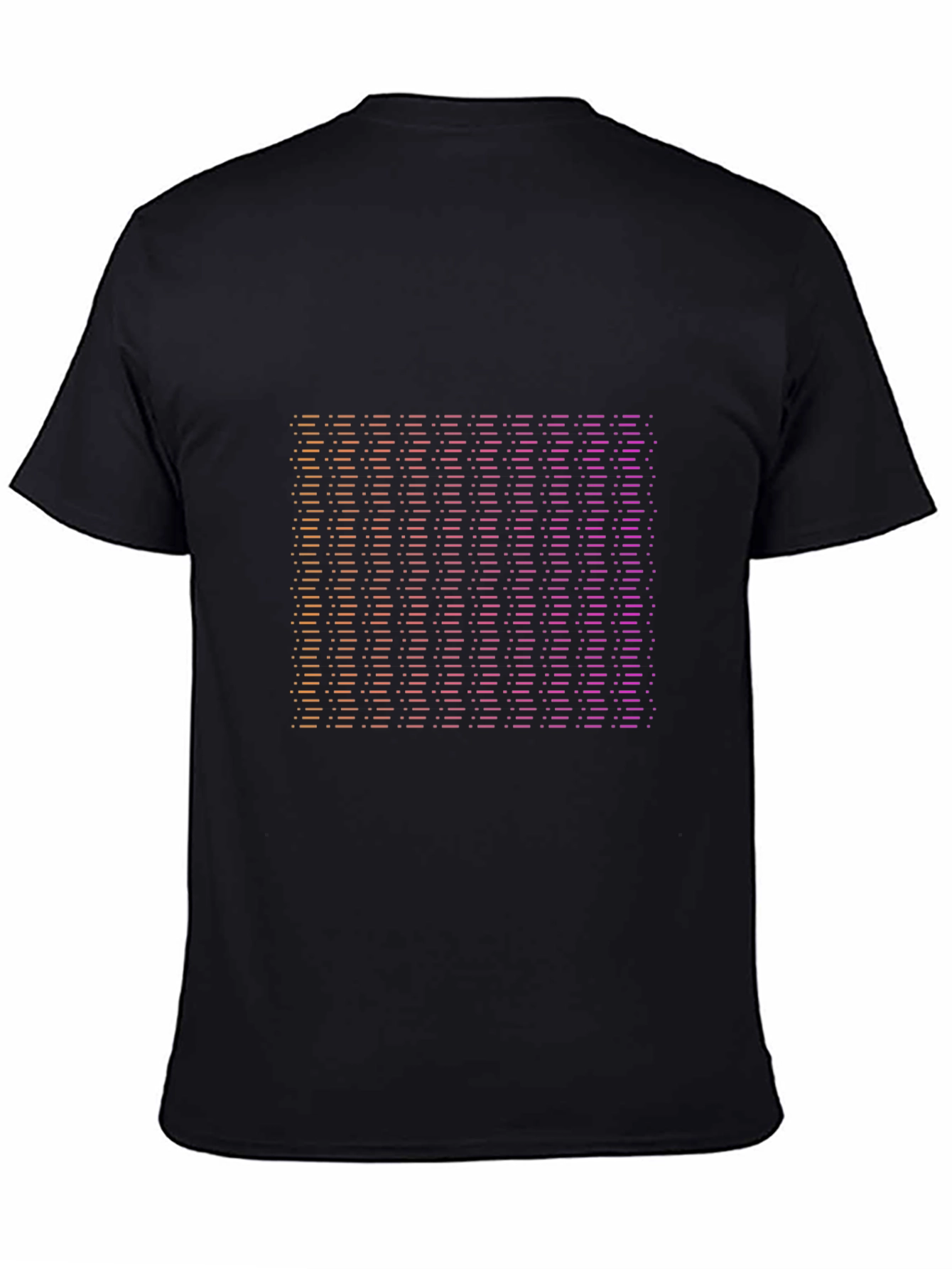 Gradient Striped Graphic Tee - Modern Black T-Shirt