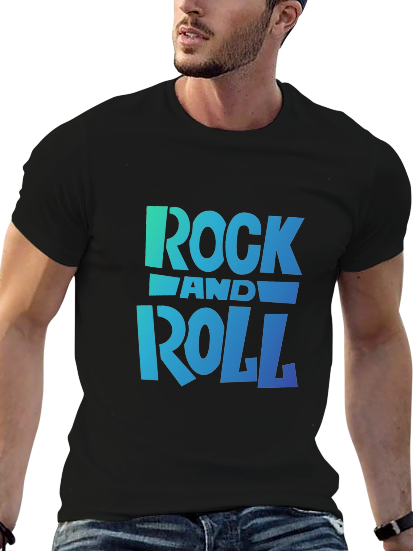 Rock and Roll Graphic Black T-Shirt