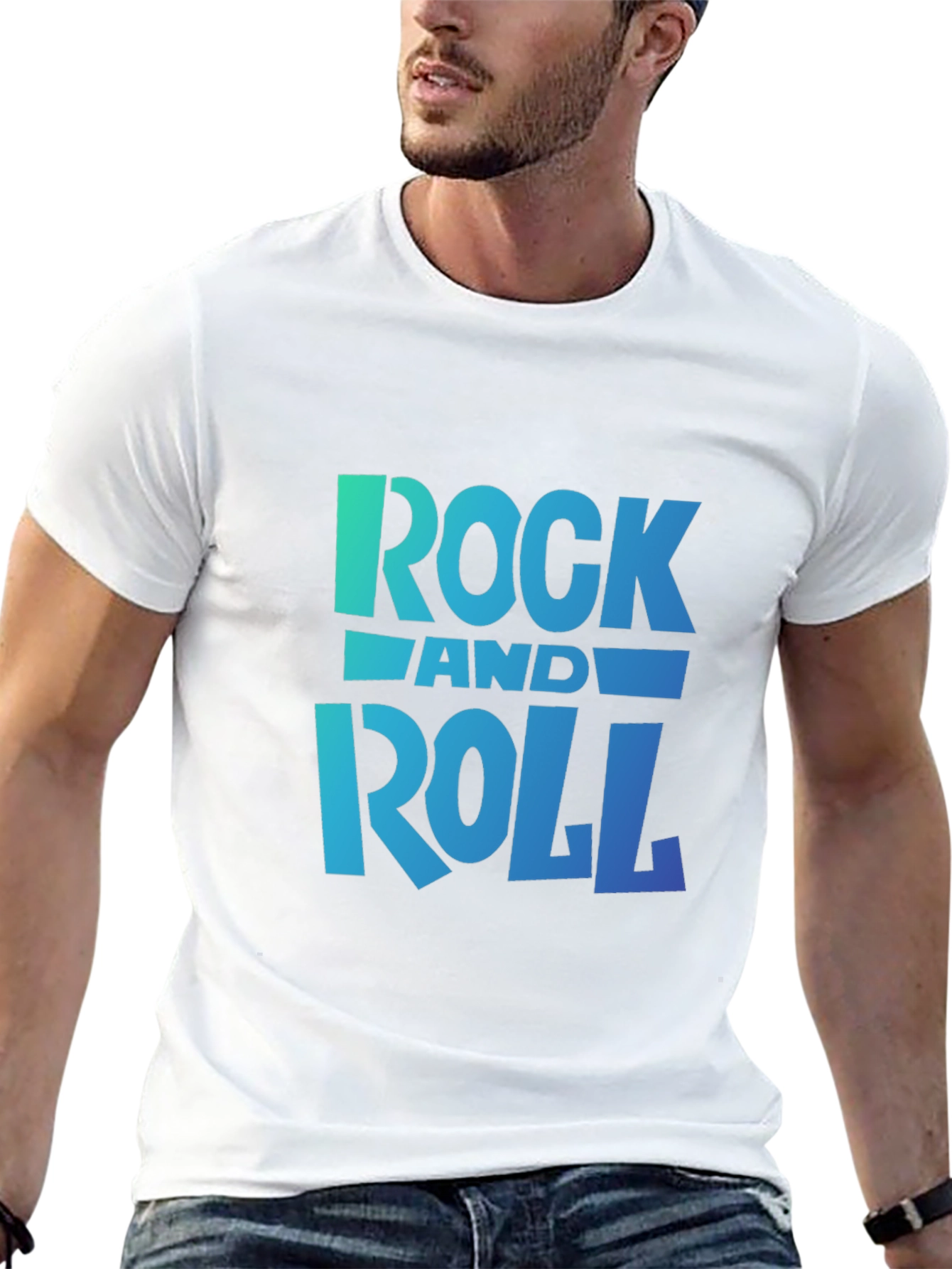 Rock and Roll Graphic Black T-Shirt