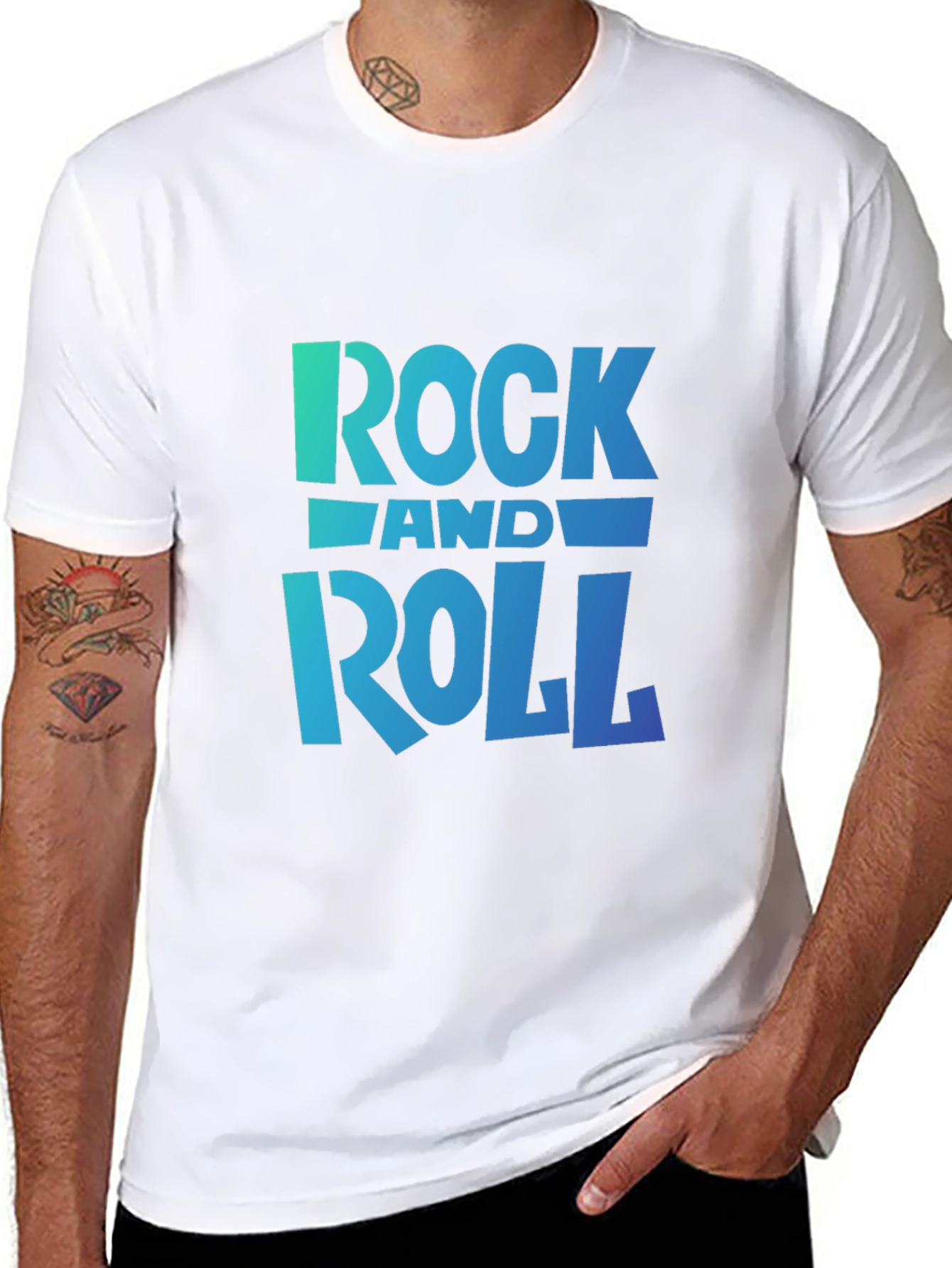 Rock and Roll Graphic Black T-Shirt