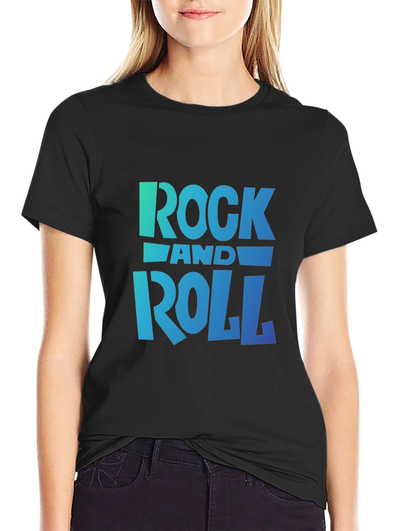 Rock and Roll Graphic Black T-Shirt