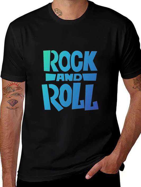 Rock and Roll Graphic Black T-Shirt