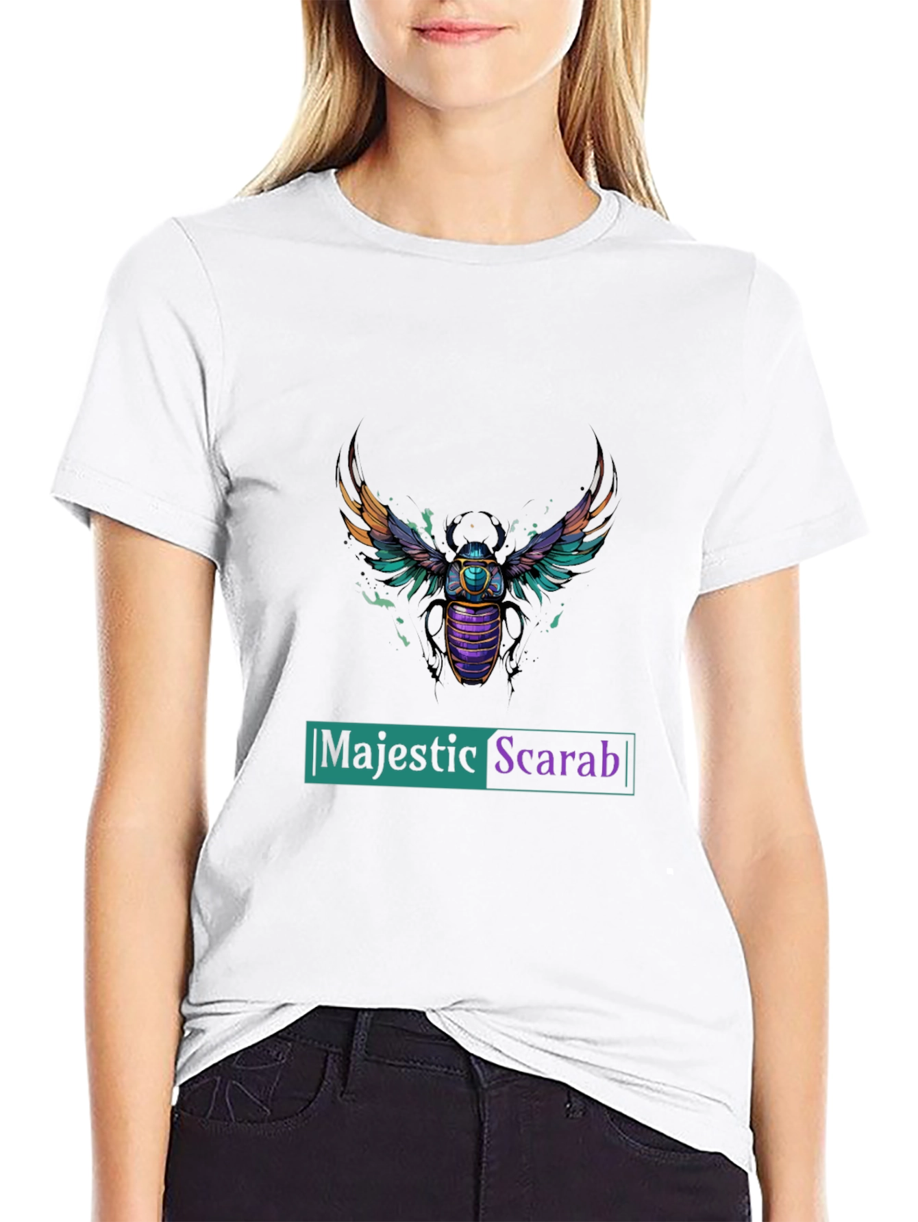 Majestic Scarab Graphic T-Shirt