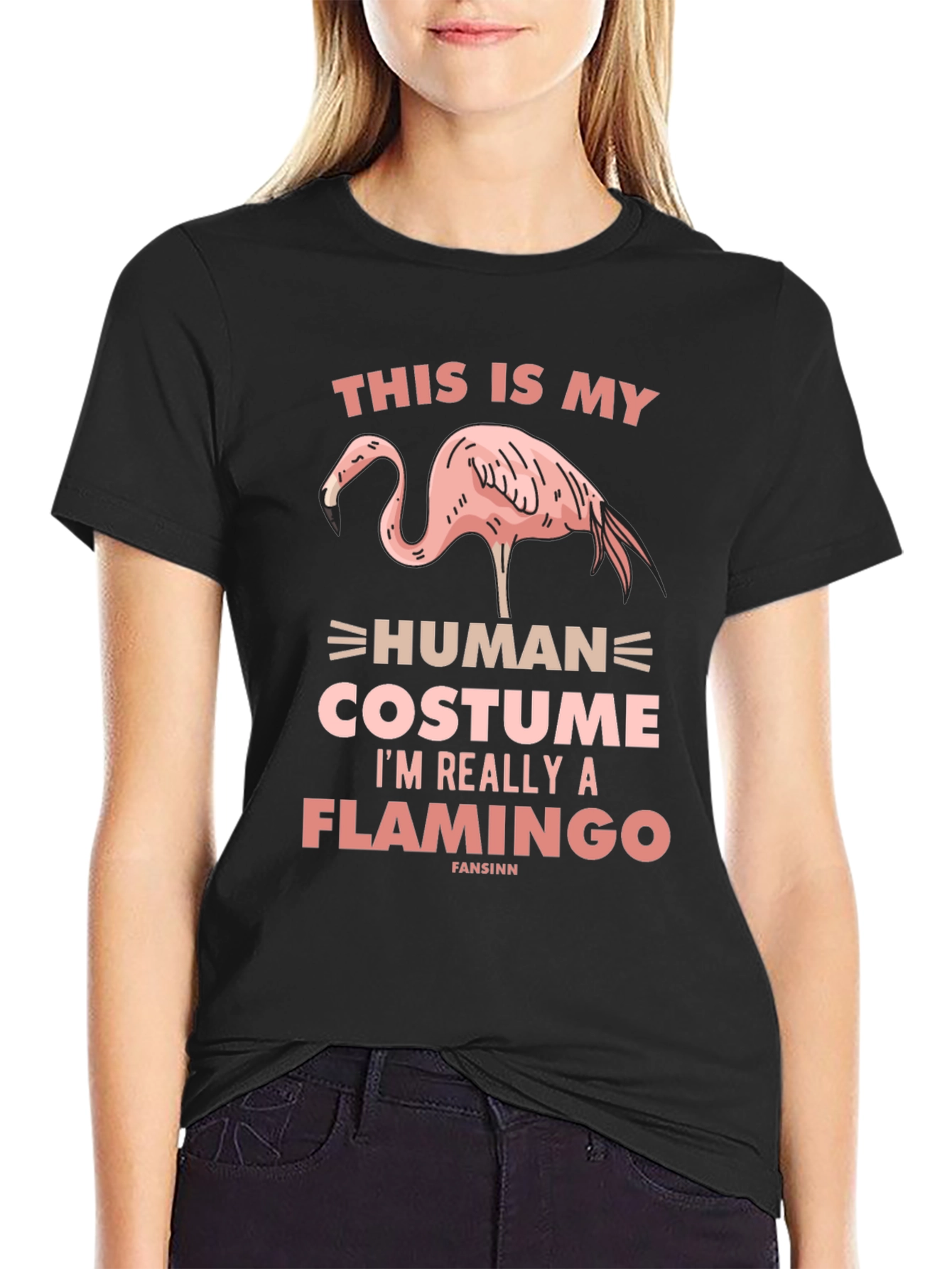 Funny Flamingo Human Costume T-Shirt