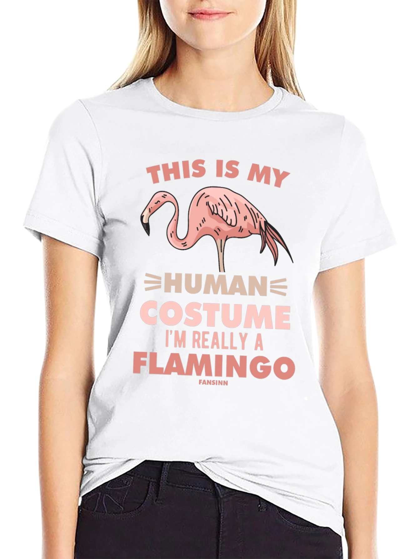 Funny Flamingo Human Costume T-Shirt