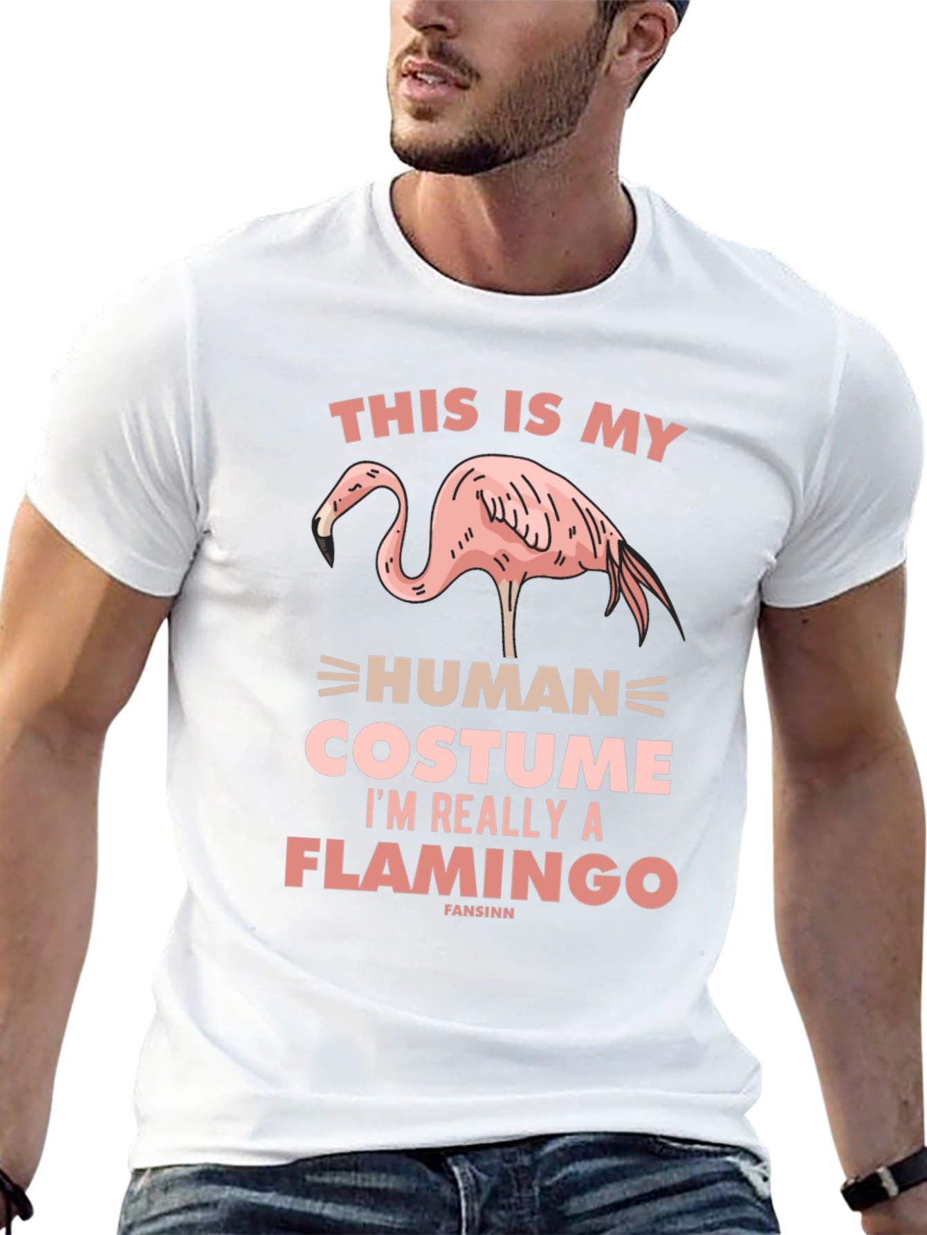 Funny Flamingo Human Costume T-Shirt