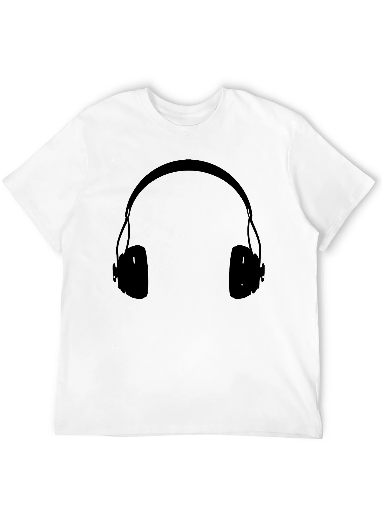 Headphones Graphic Black T-Shirt