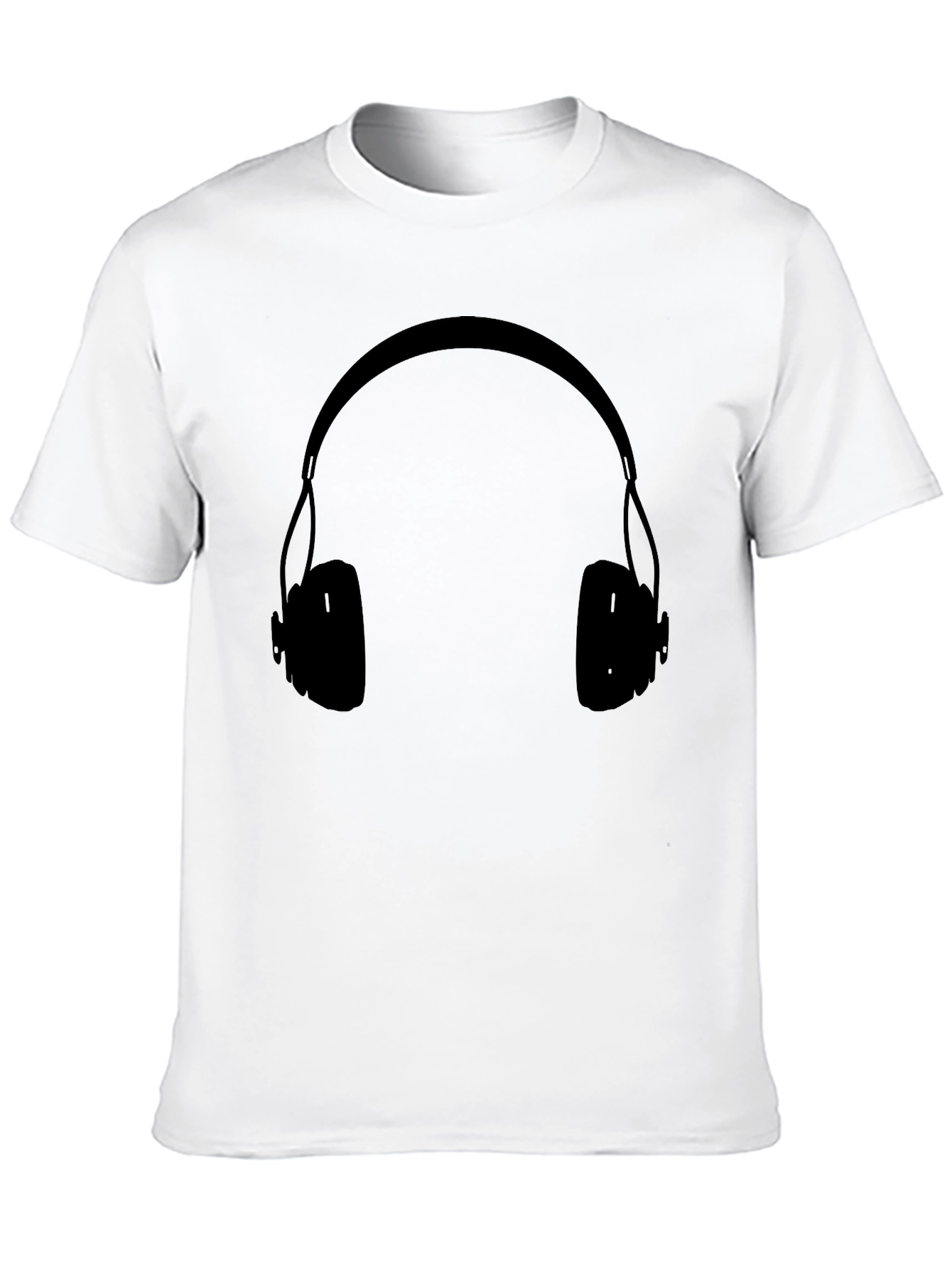 Headphones Graphic Black T-Shirt