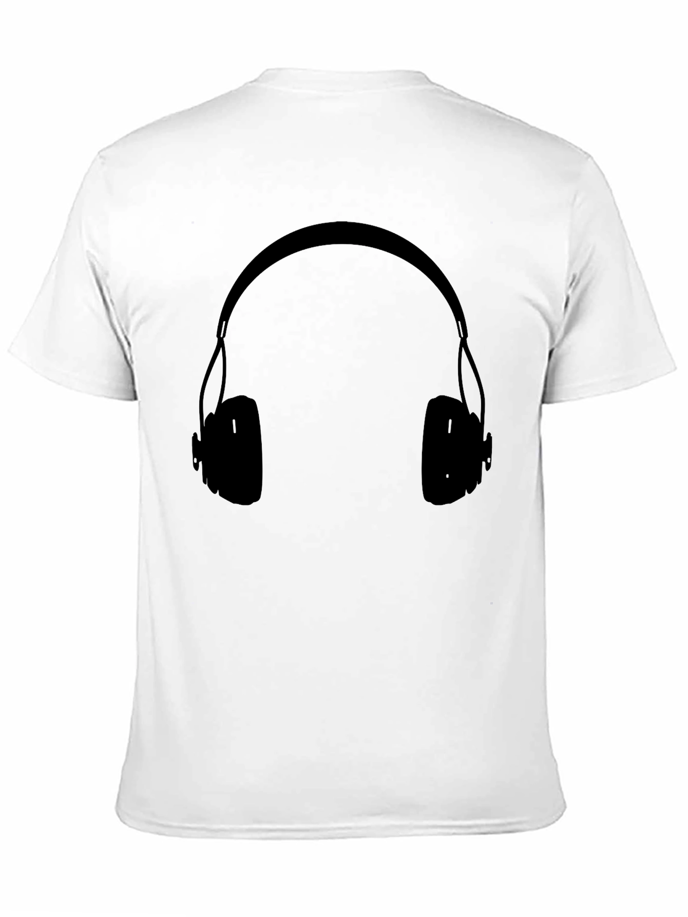 Headphones Graphic Black T-Shirt