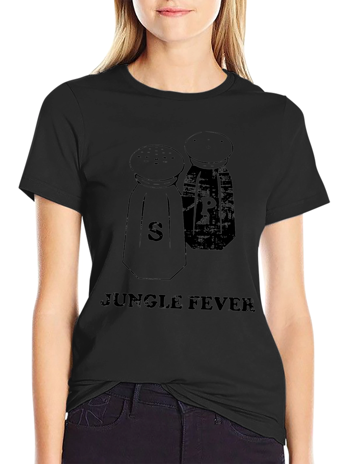 Salt & Pepper Shaker Jungle Fever Black T-Shirt