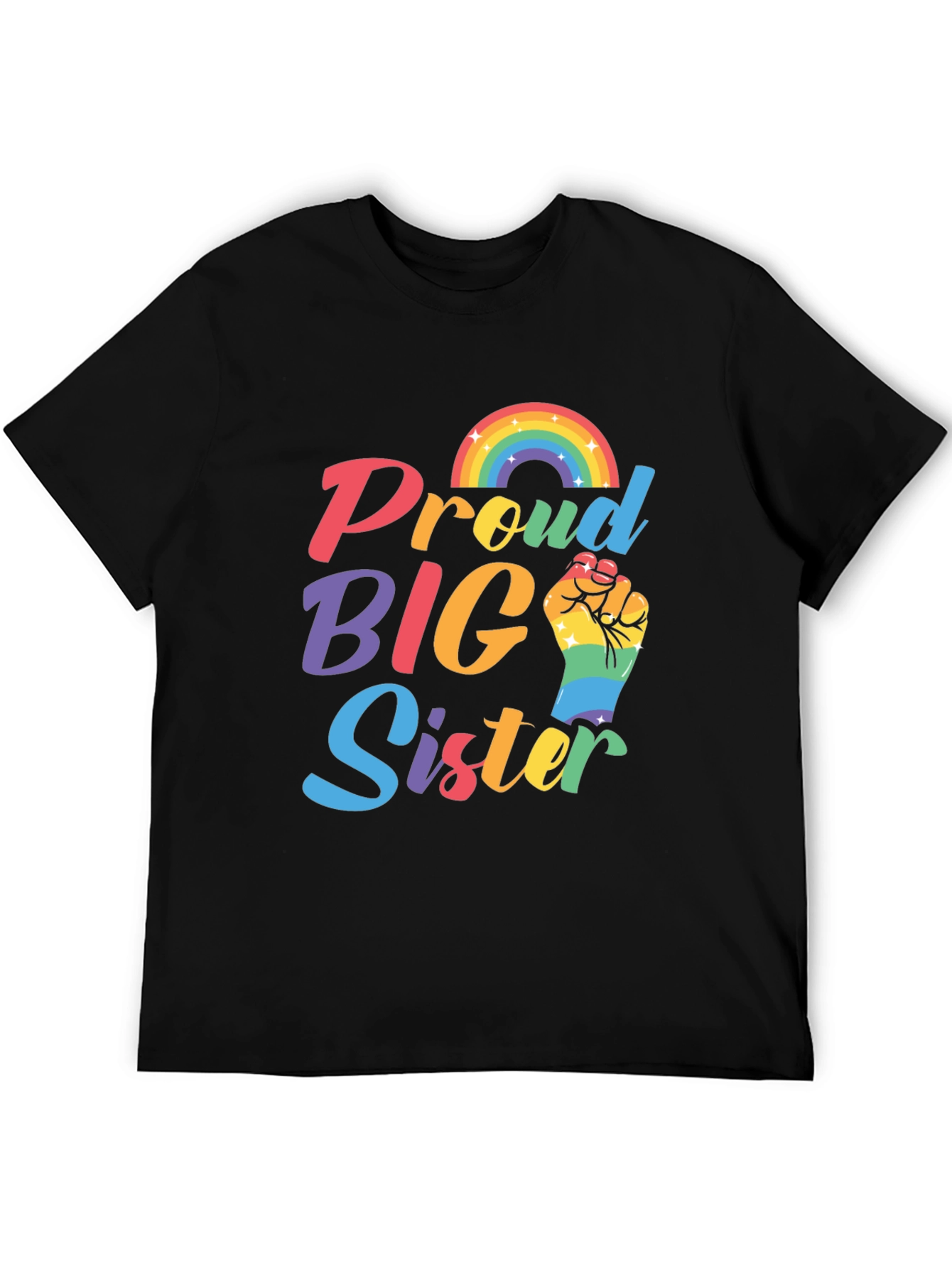Proud Big Sister Rainbow Pride T-Shirt