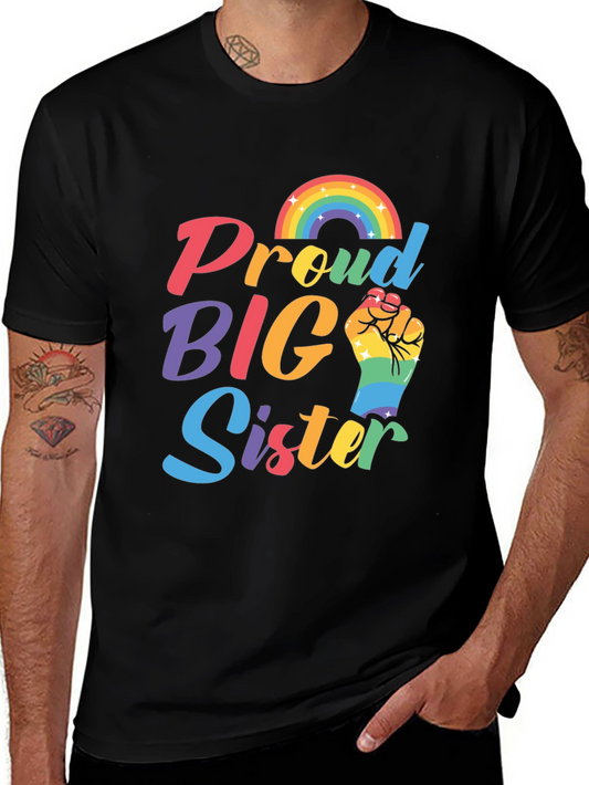 Proud Big Sister Rainbow Pride T-Shirt