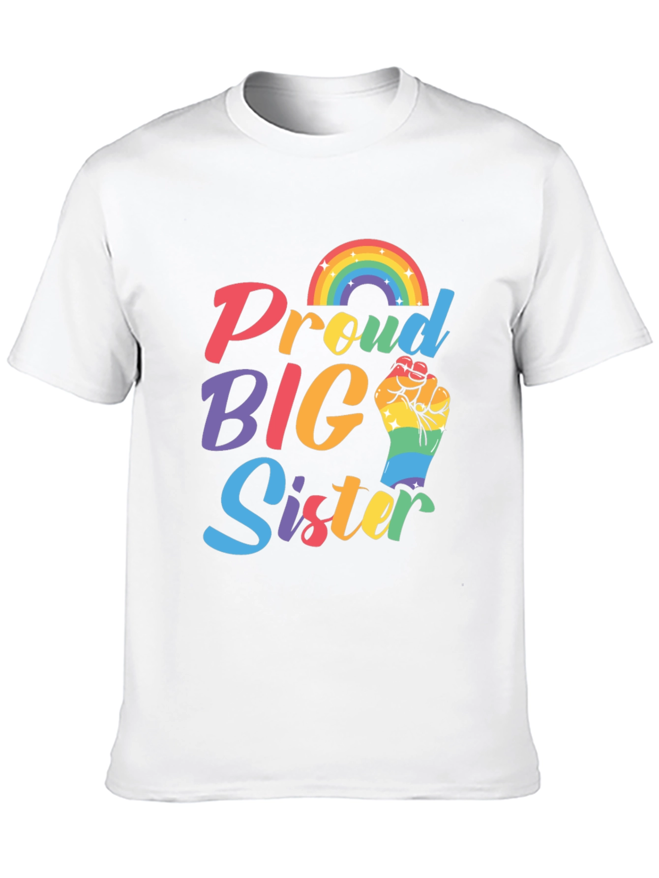 Proud Big Sister Rainbow Pride T-Shirt