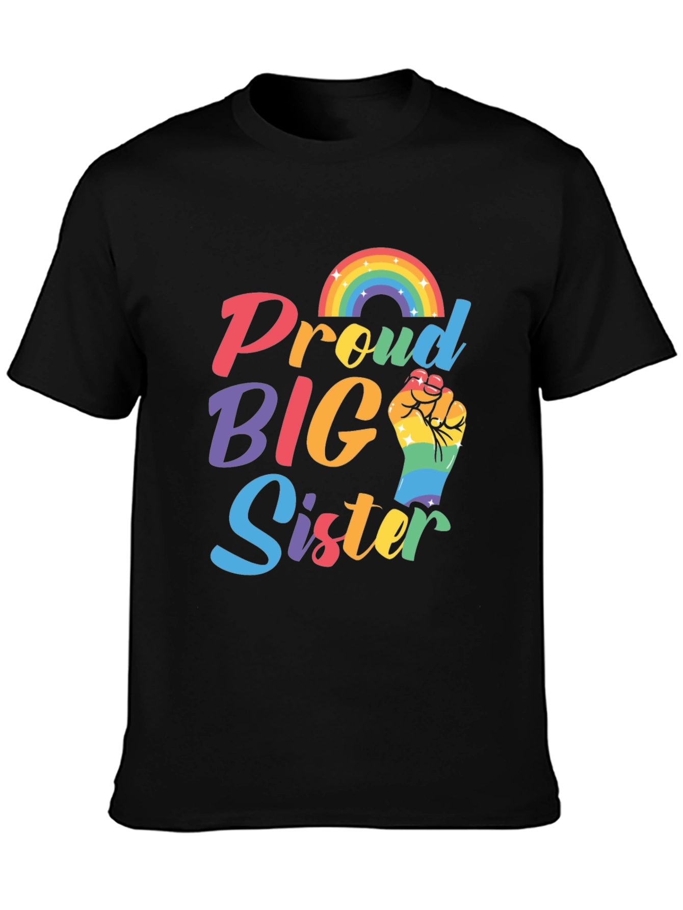 Proud Big Sister Rainbow Pride T-Shirt