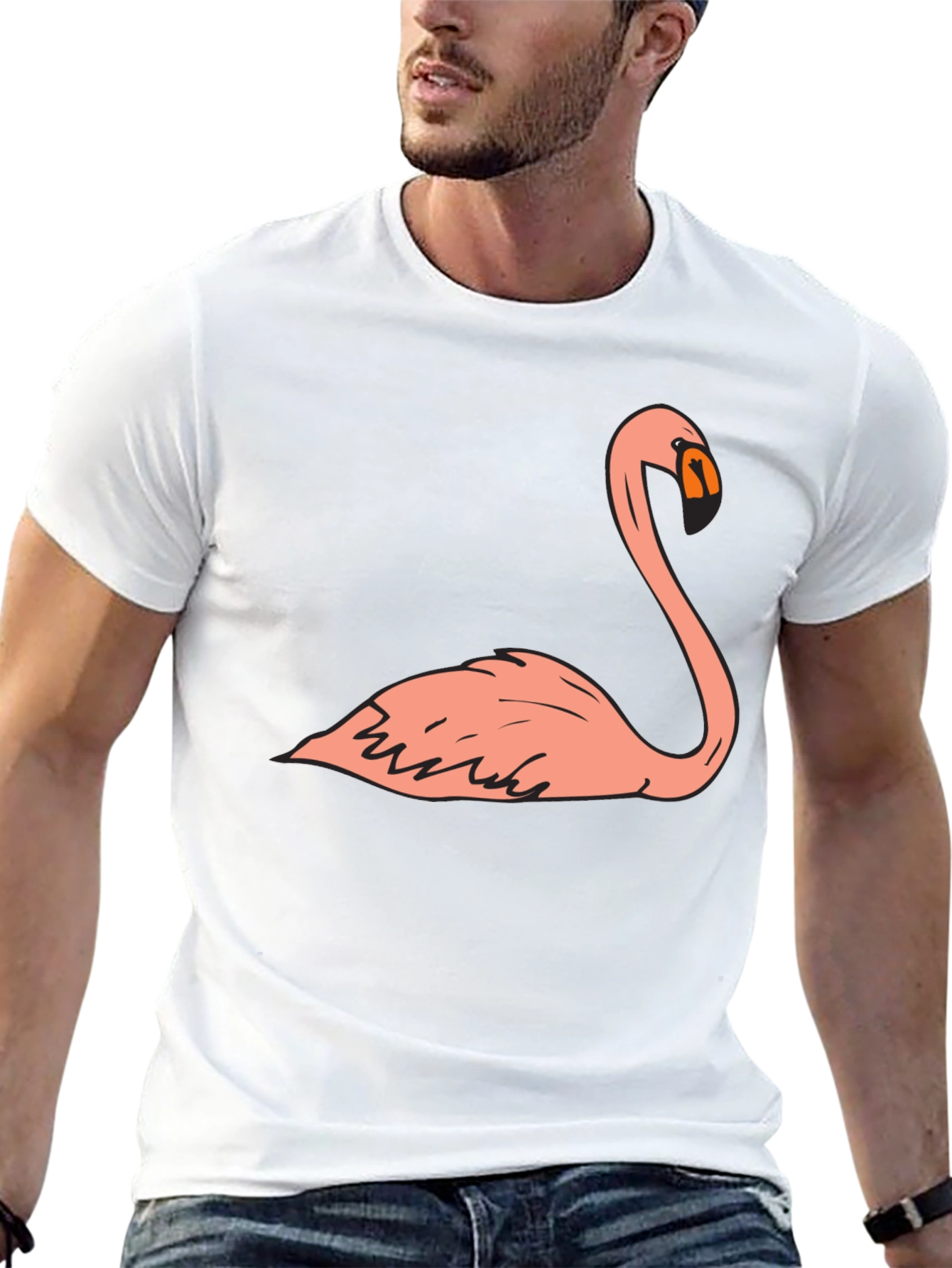 Flamingo Graphic T-Shirt - Mens Black Tee