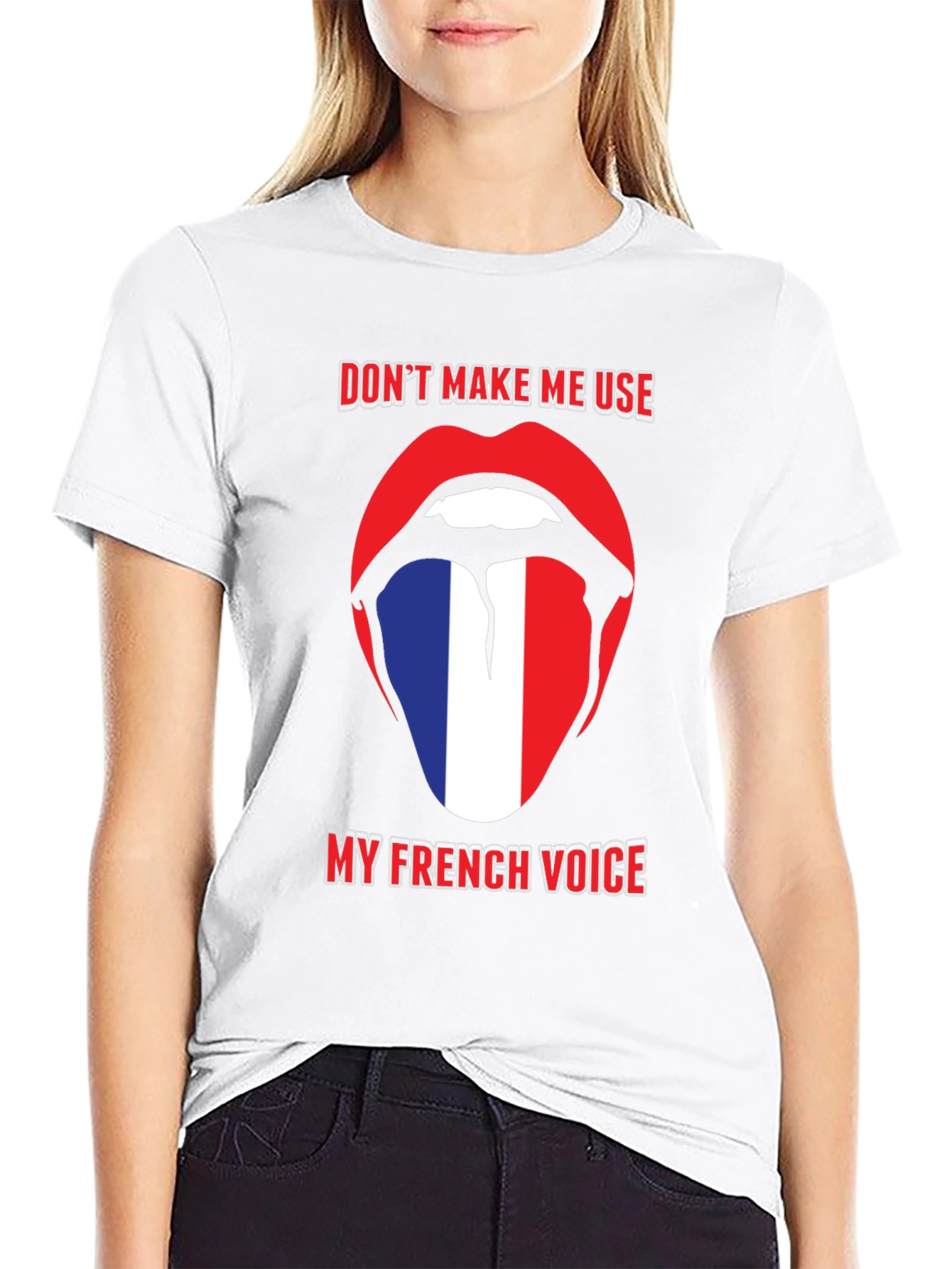 Funny French Voice Tongue T-Shirt