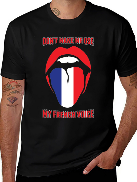 Funny French Voice Tongue T-Shirt